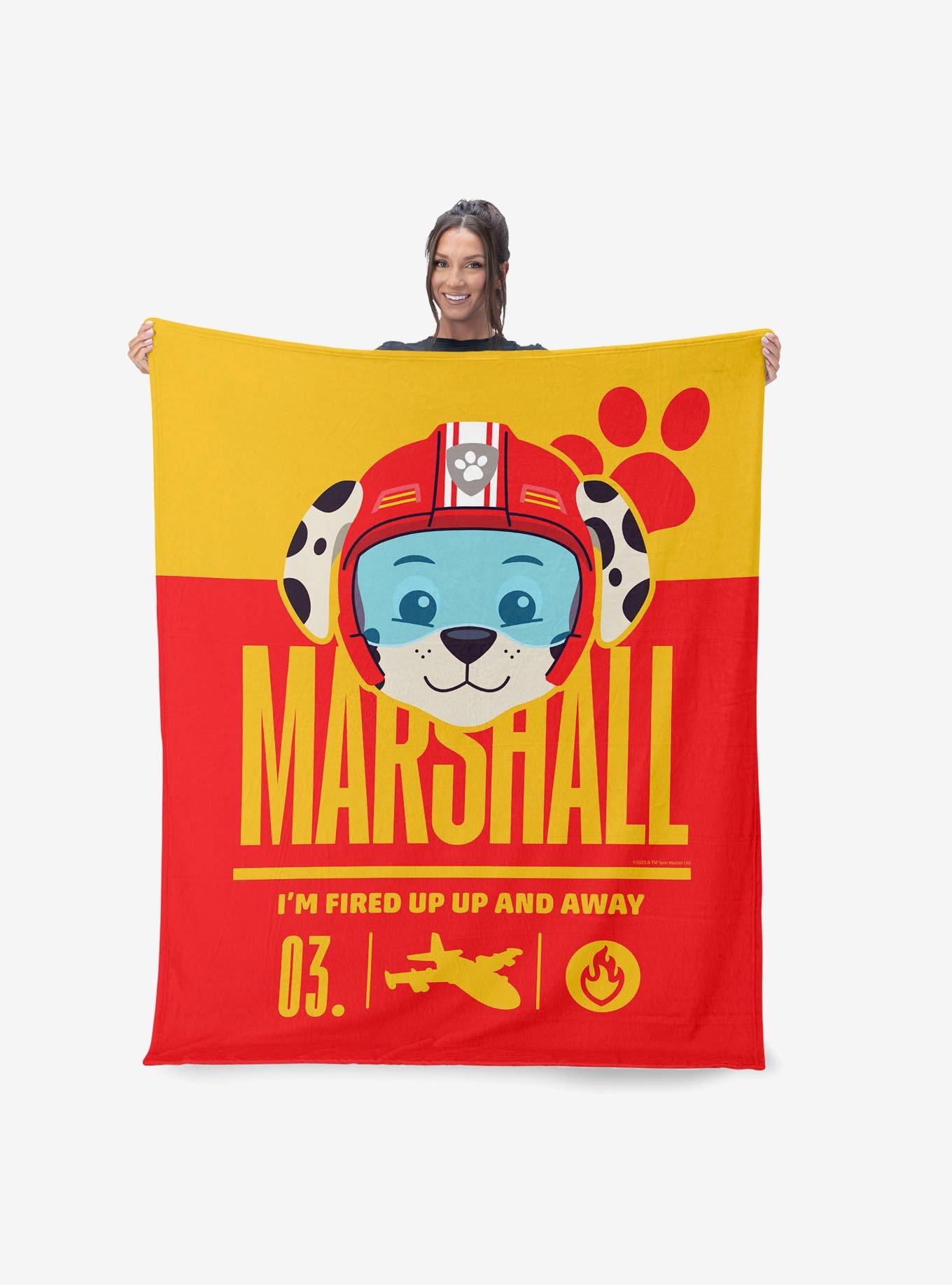 Paw Patrol Marshall Fired Up Silk Touch Sherpa Throw Blanket, , hi-res