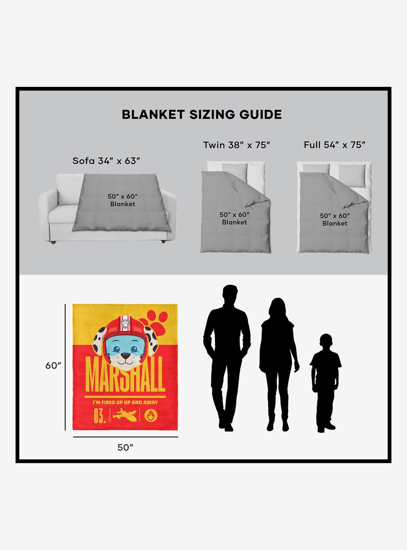 Paw Patrol Marshall Fired Up Silk Touch Sherpa Throw Blanket, , alternate