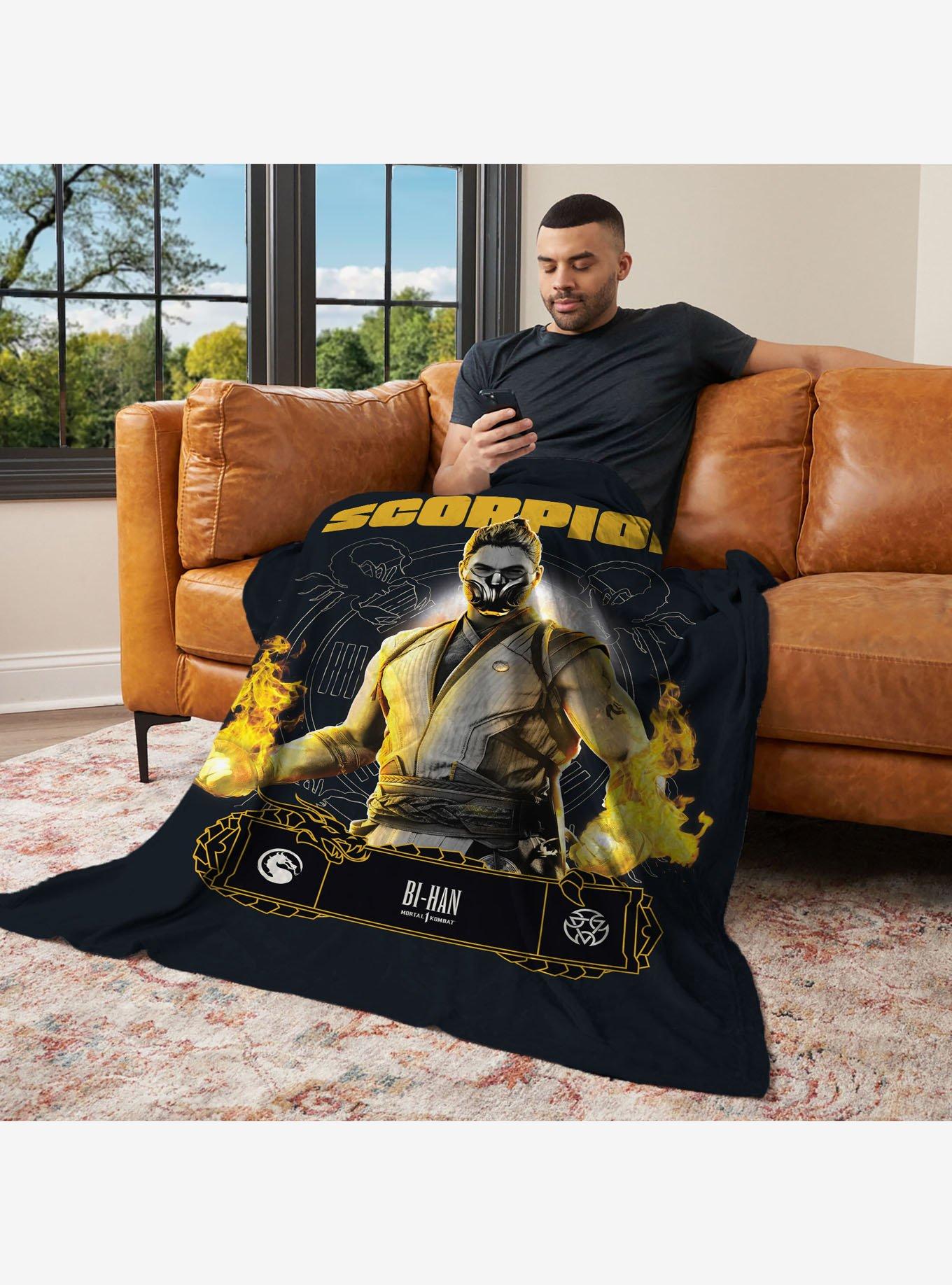 Mortal Kombat Scorpion Bi-Han Silk Touch Throw Blanket, , alternate