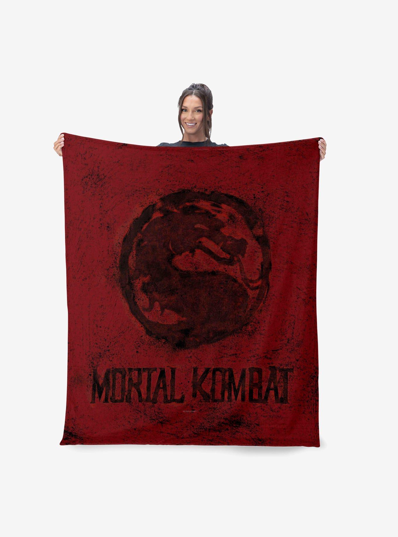 Mortal Kombat Logo Red Silk Touch Throw Blanket, , hi-res