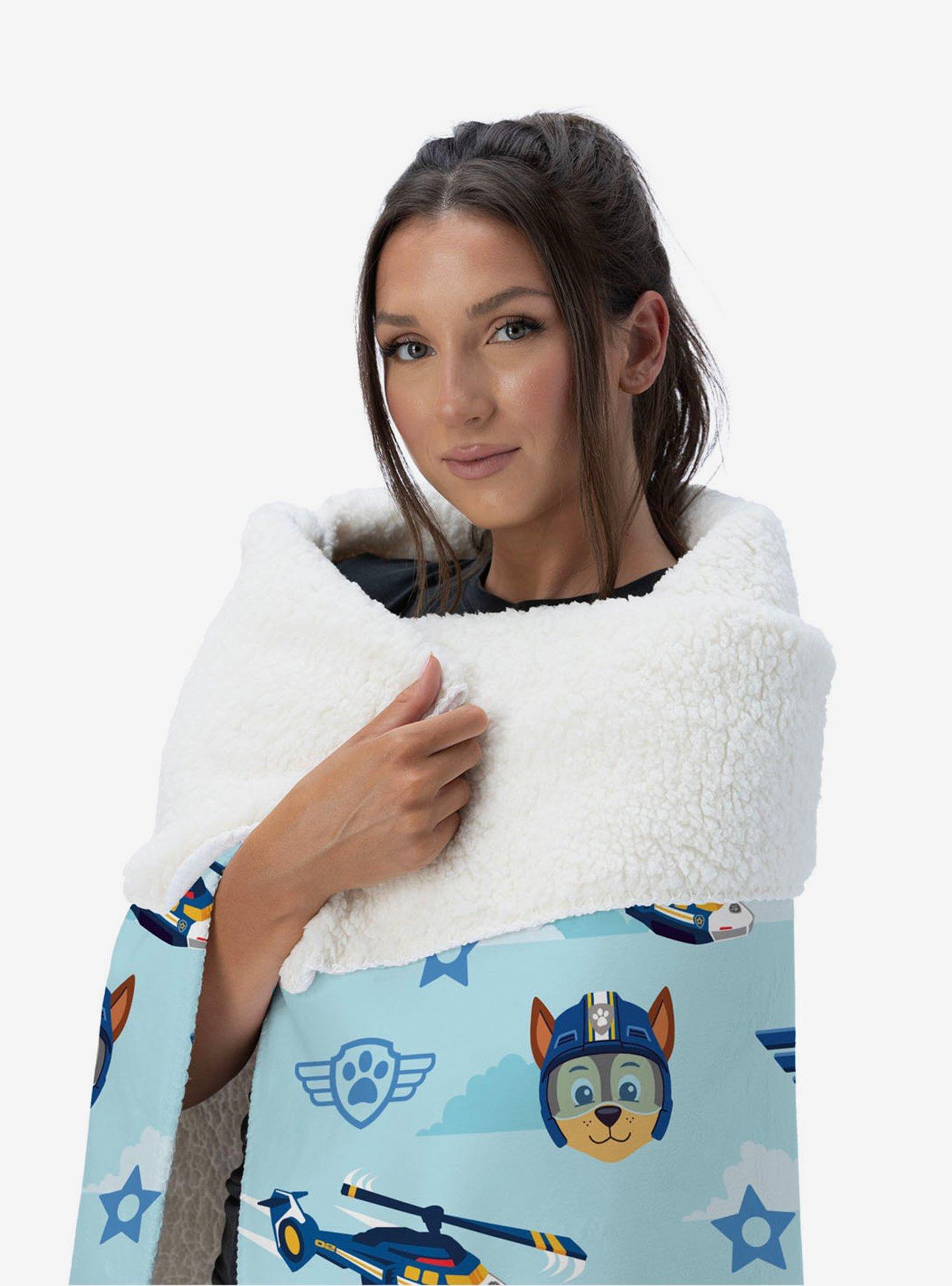 Paw Patrol Chase Rescue Pattern Silk Touch Sherpa Throw Blanket, , alternate
