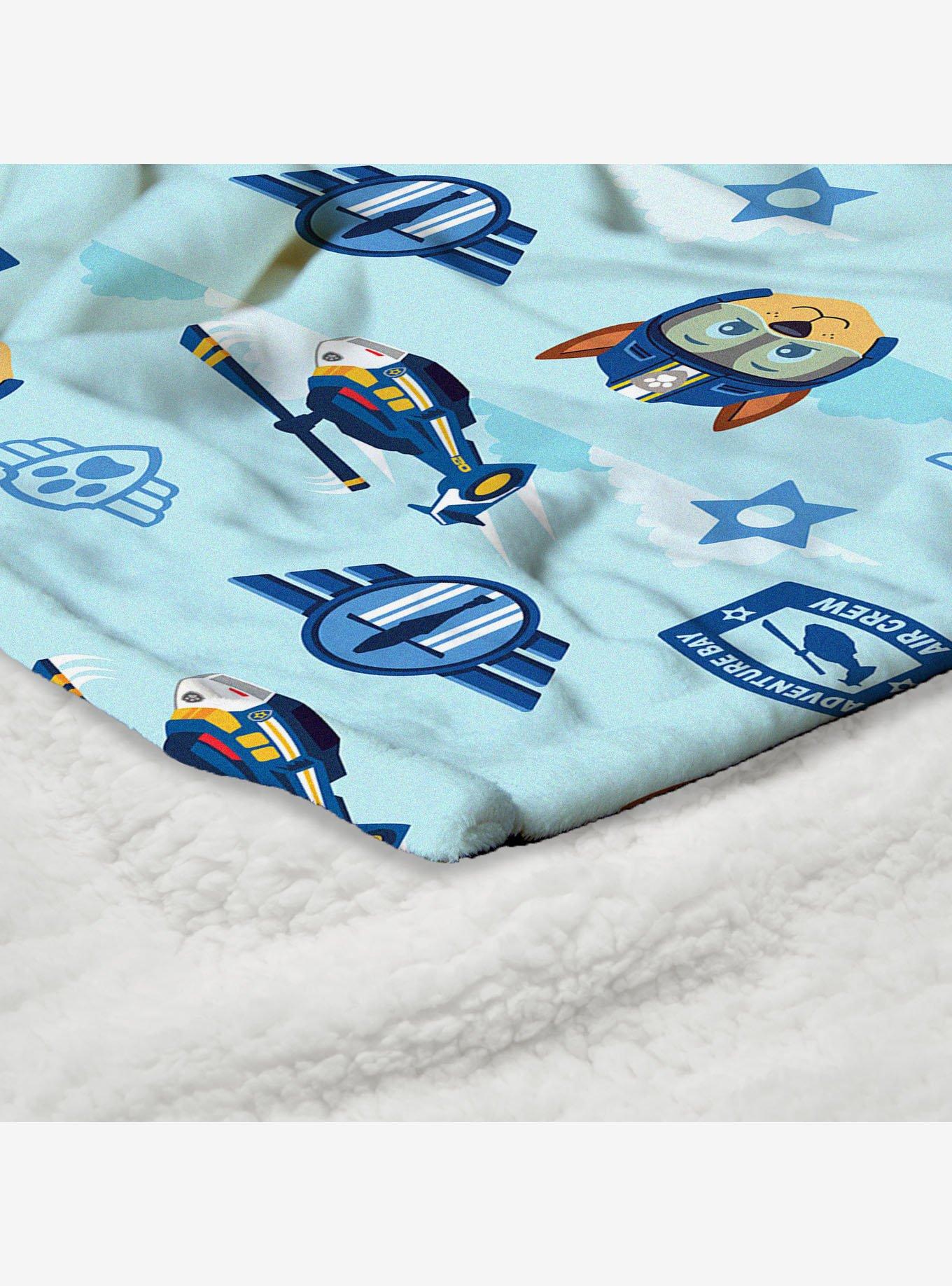 Paw Patrol Chase Rescue Pattern Silk Touch Sherpa Throw Blanket, , alternate