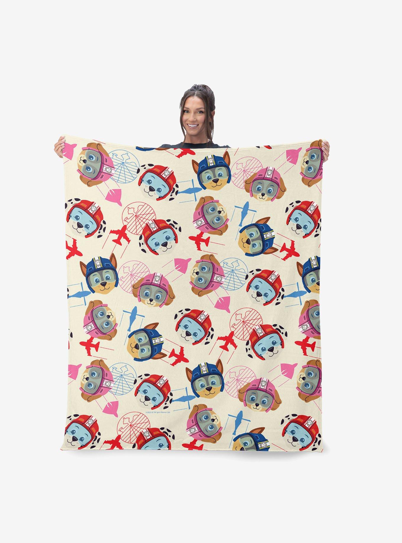 Paw Patrol Air Rescue Pattern Silk Touch Sherpa Throw Blanket, , hi-res