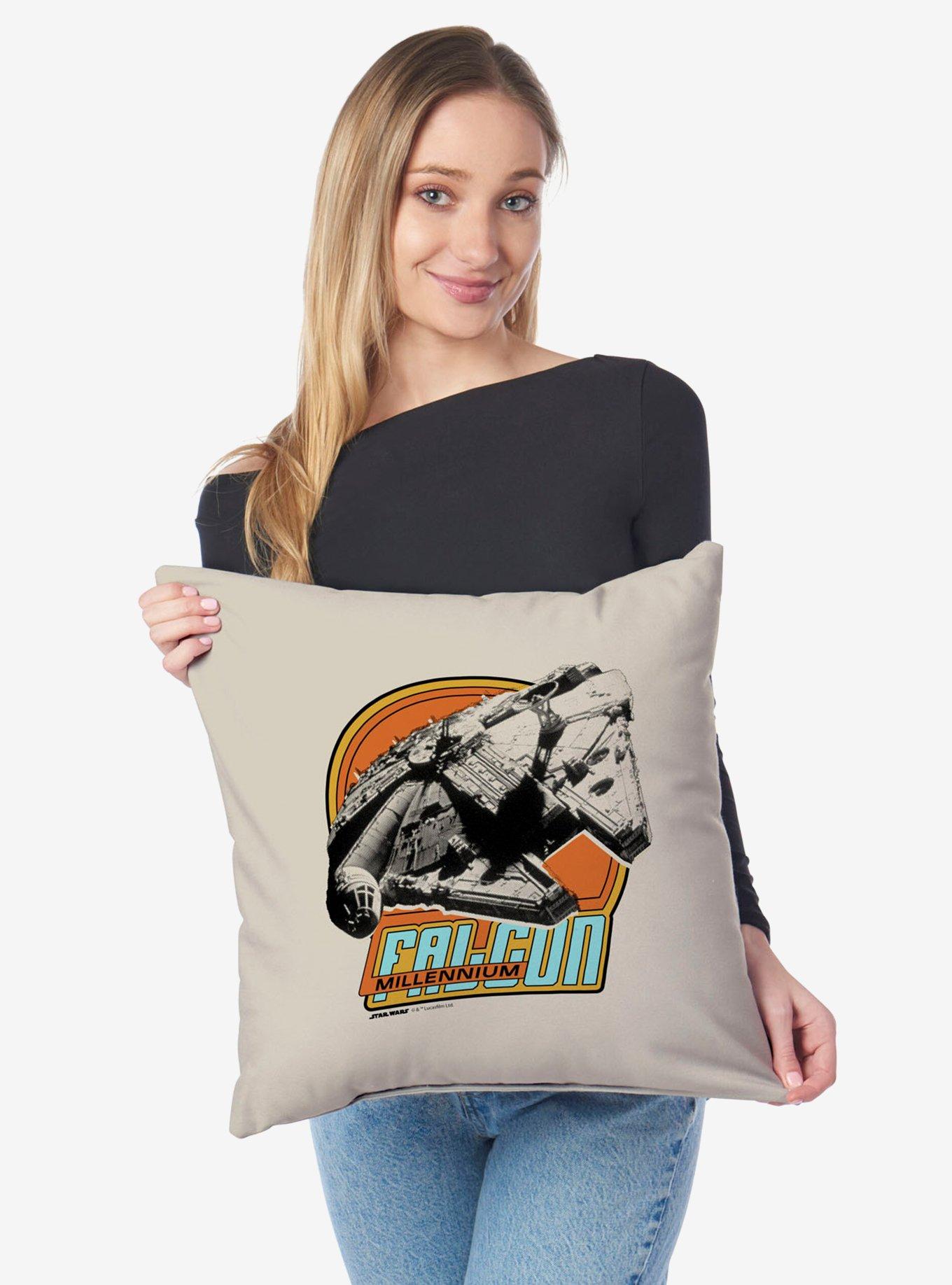 Star Wars Classic Retro Millennium Falcon Throw Pillow, , hi-res