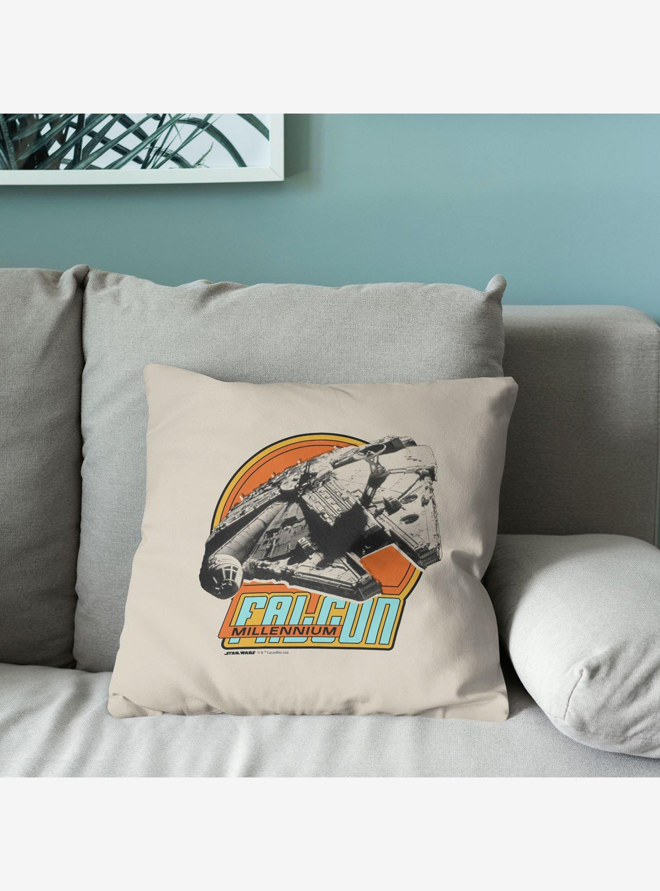 Star Wars Classic Retro Millennium Falcon Throw Pillow, , alternate