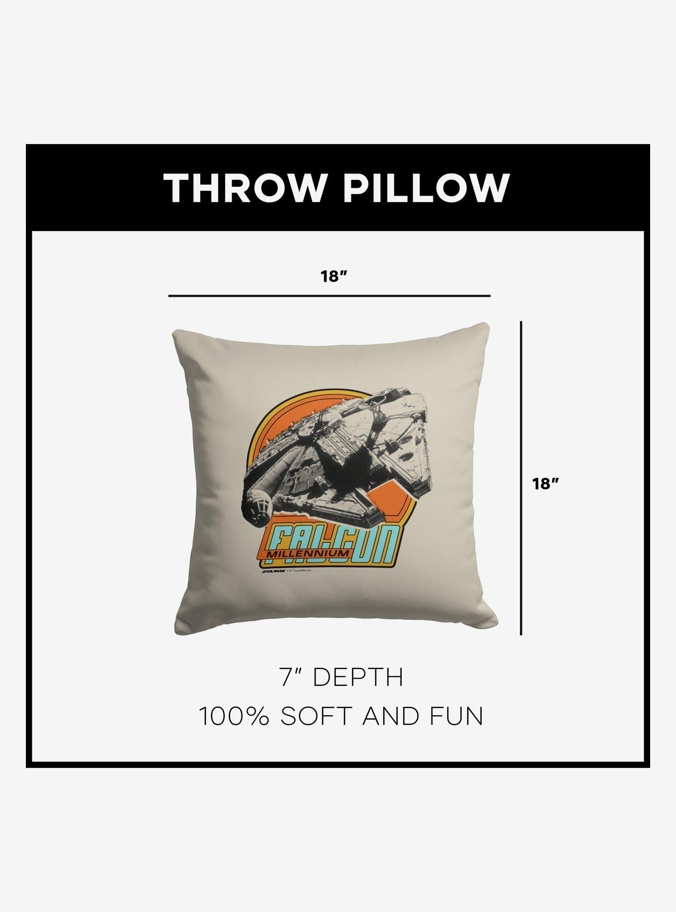 Star Wars Classic Retro Millennium Falcon Throw Pillow, , alternate