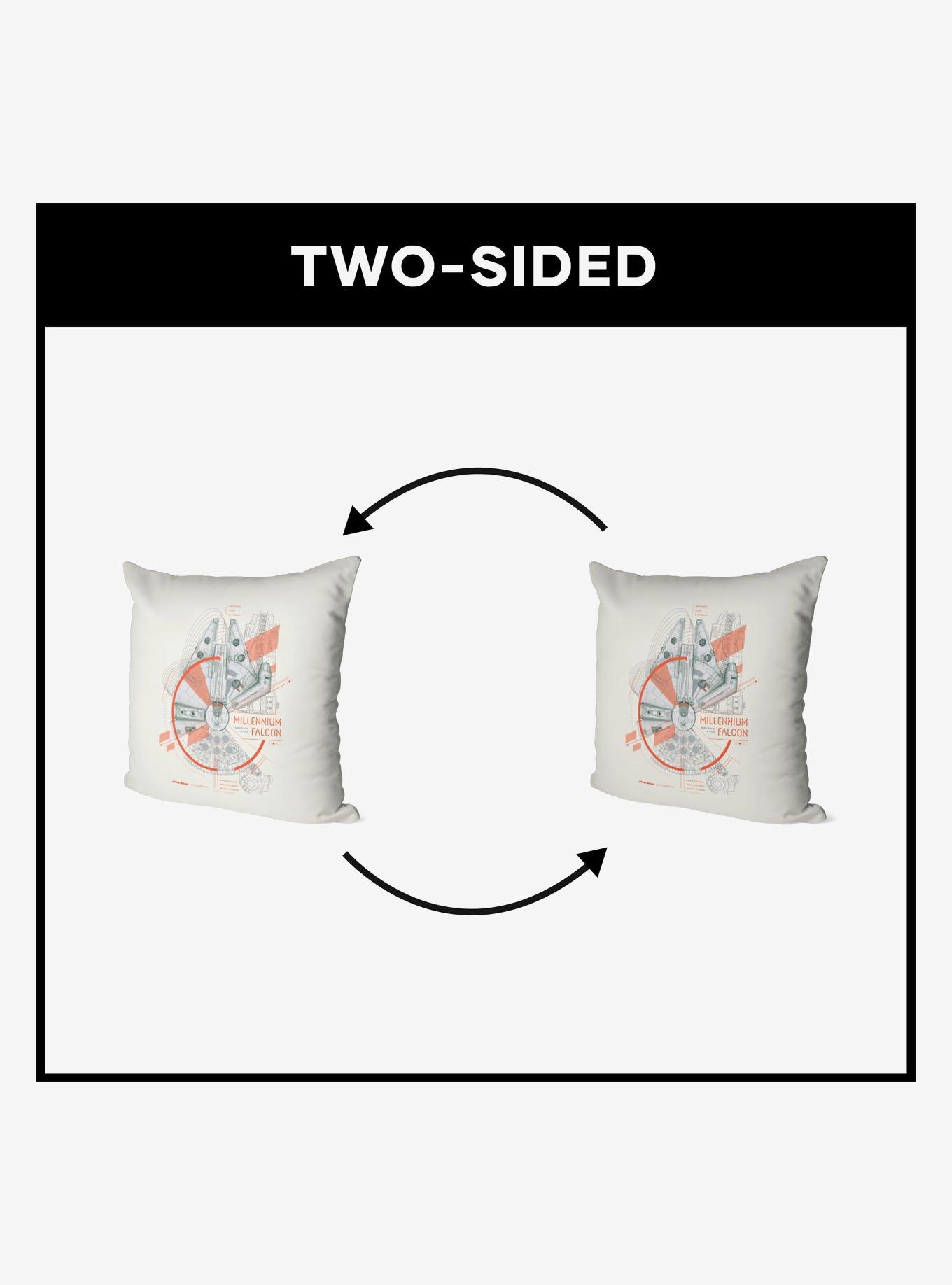 Star Wars Classic Millennium Falcon Blueprint Throw Pillow, , alternate
