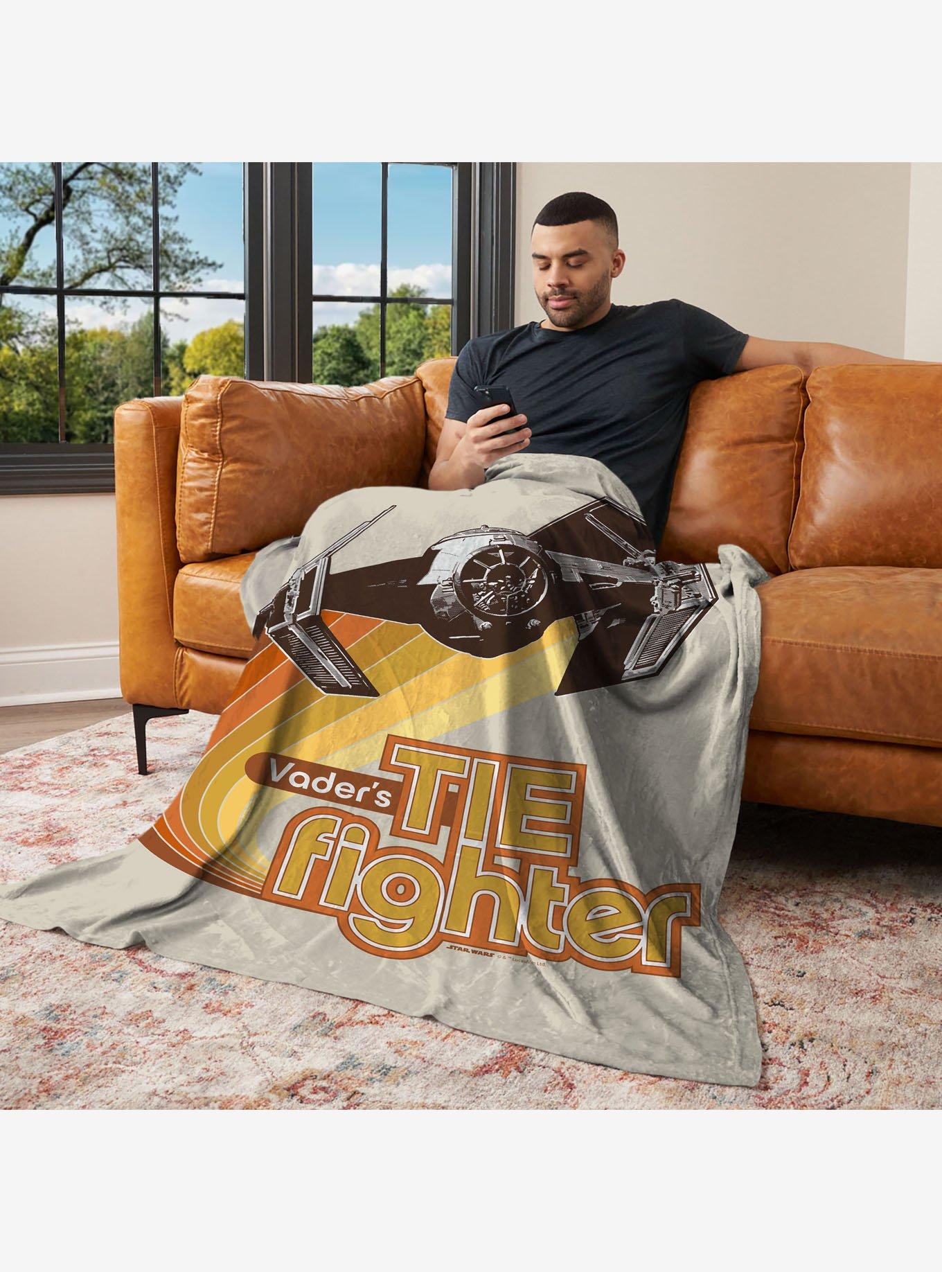 Star Wars Classic Vader's Tie Fighter Silk Touch Throw Blanket, , alternate