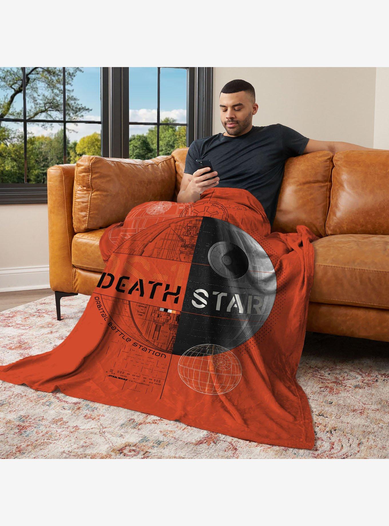 Star Wars Classic Death Star Blueprint Silk Touch Throw Blanket, , alternate
