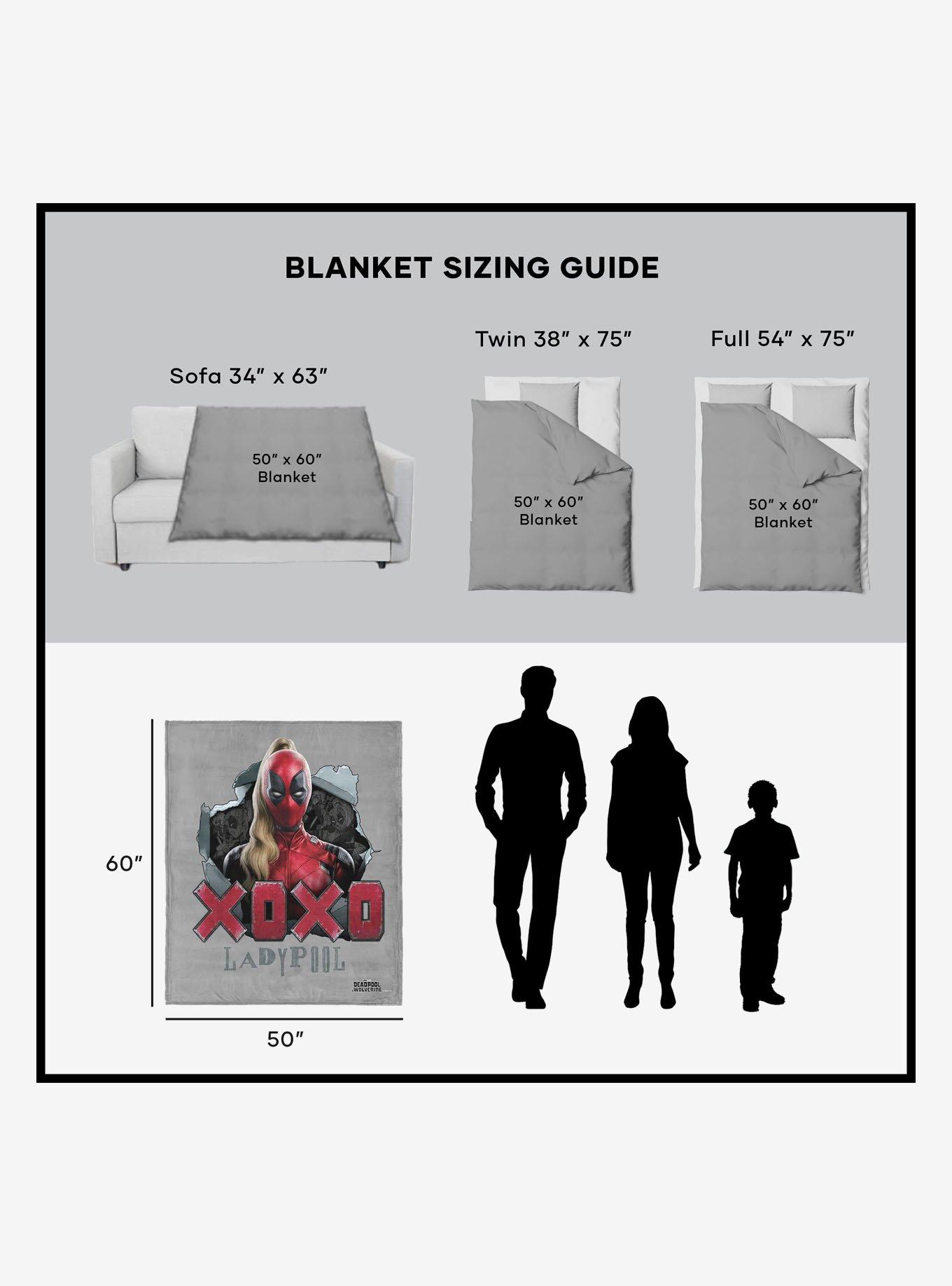 Marvel Deadpool 3 XOXO Ladypool Silk Touch Throw Blanket, , alternate