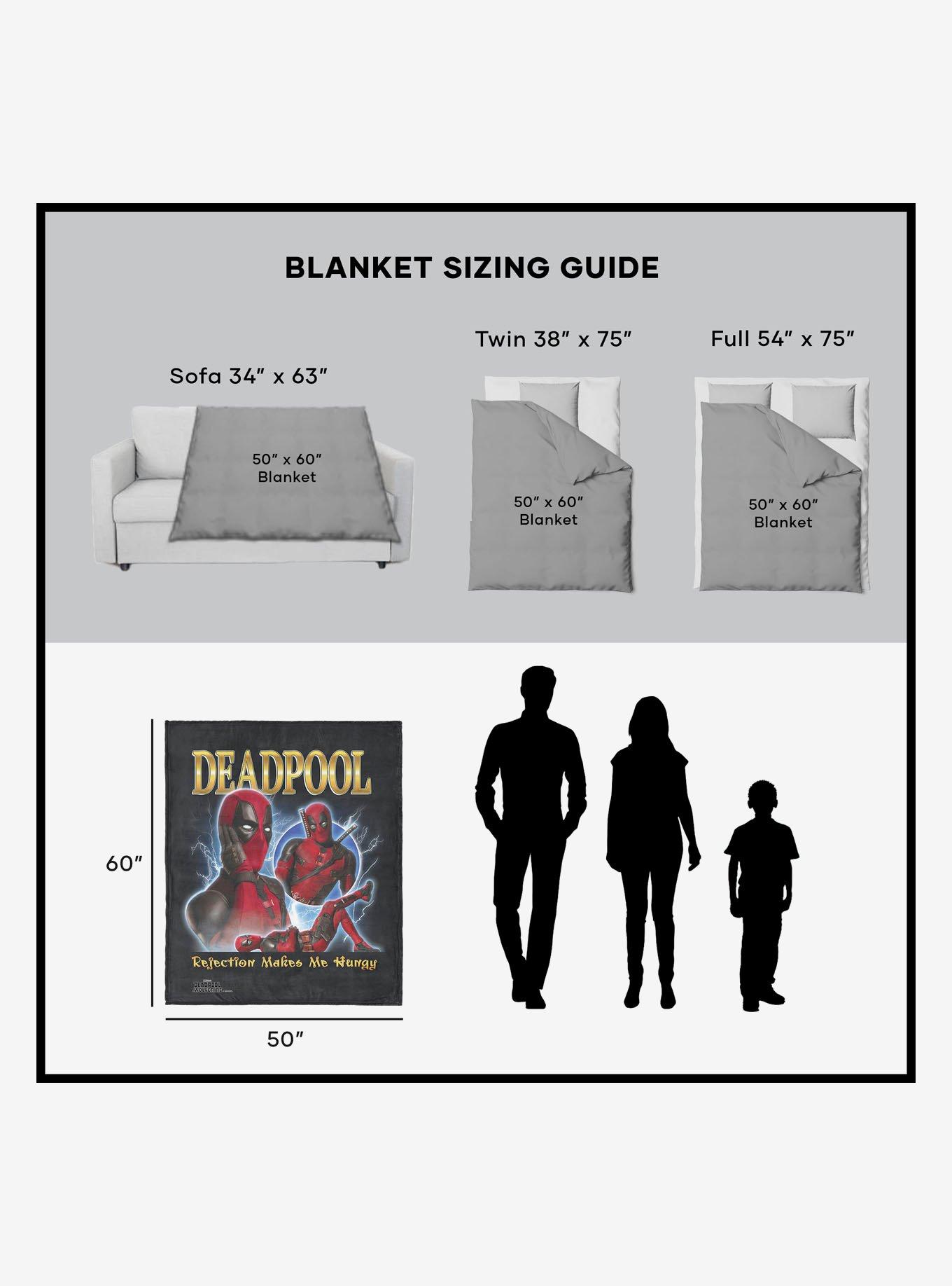 Marvel Deadpool 3 Makes Me Hungry Silk Touch Throw Blanket, , alternate