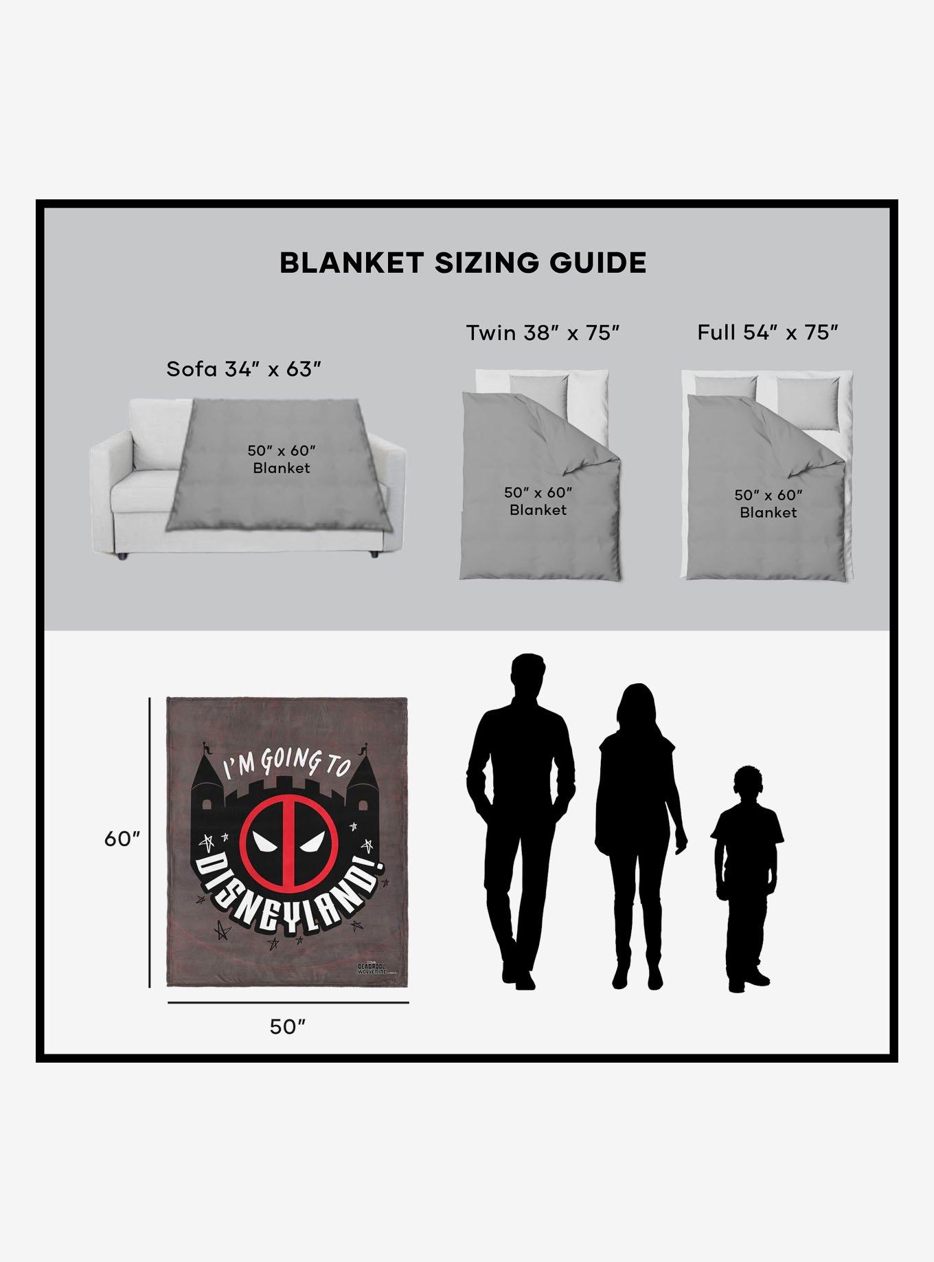 Marvel Deadpool 3 To Disneyland Silk Touch Sherpa Throw Blanket, , alternate