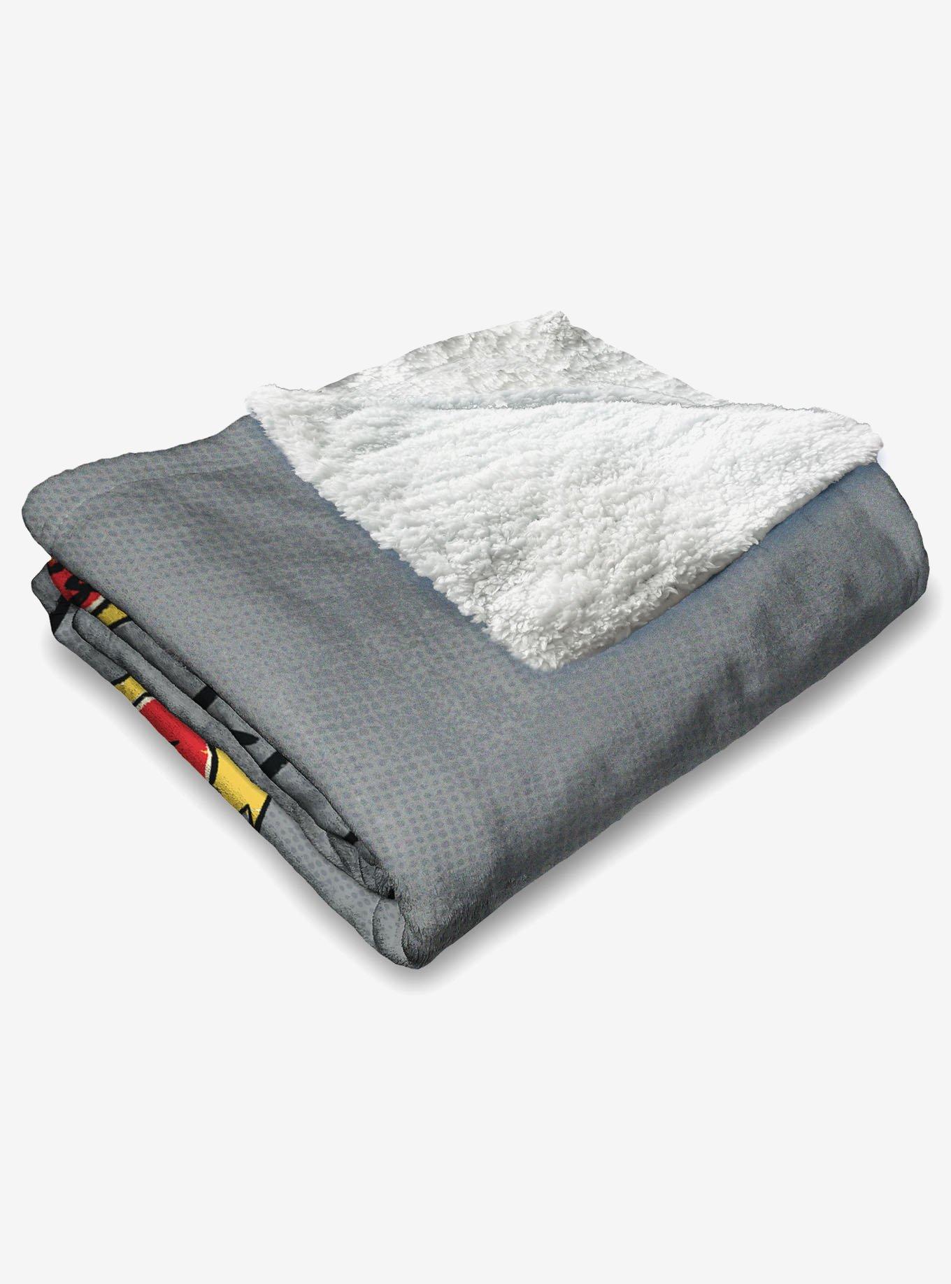 Marvel Deadpool 3 Flame On Silk Touch Sherpa Throw Blanket, , alternate