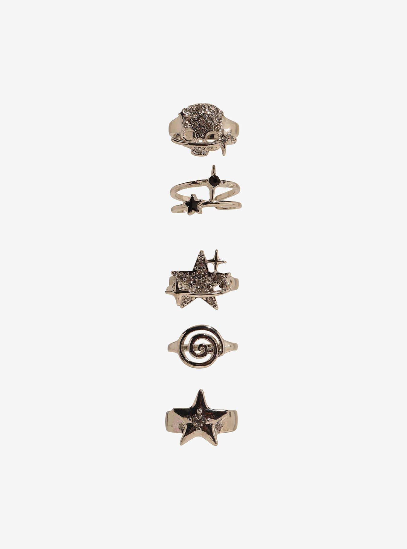 Orbit Star Skull Ring Set, , hi-res