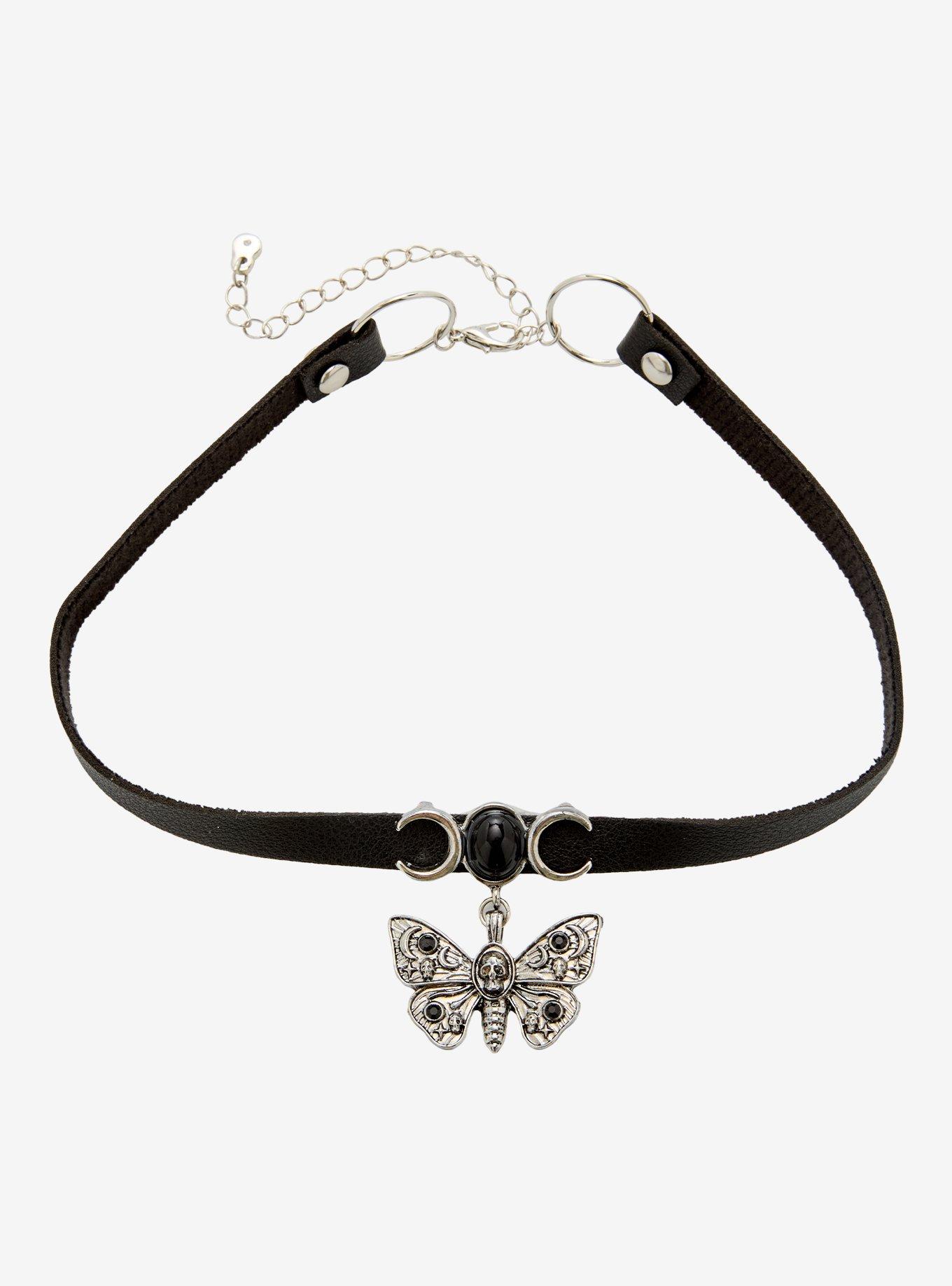 Cosmic Aura Death Moth Moon Choker, , hi-res