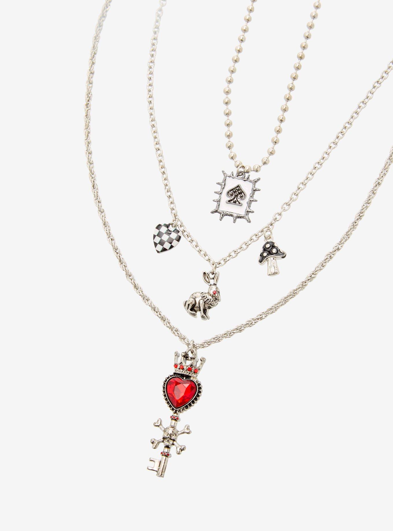 Thorn & Fable Mad Tea Party Skeleton Key Necklace Set, , hi-res