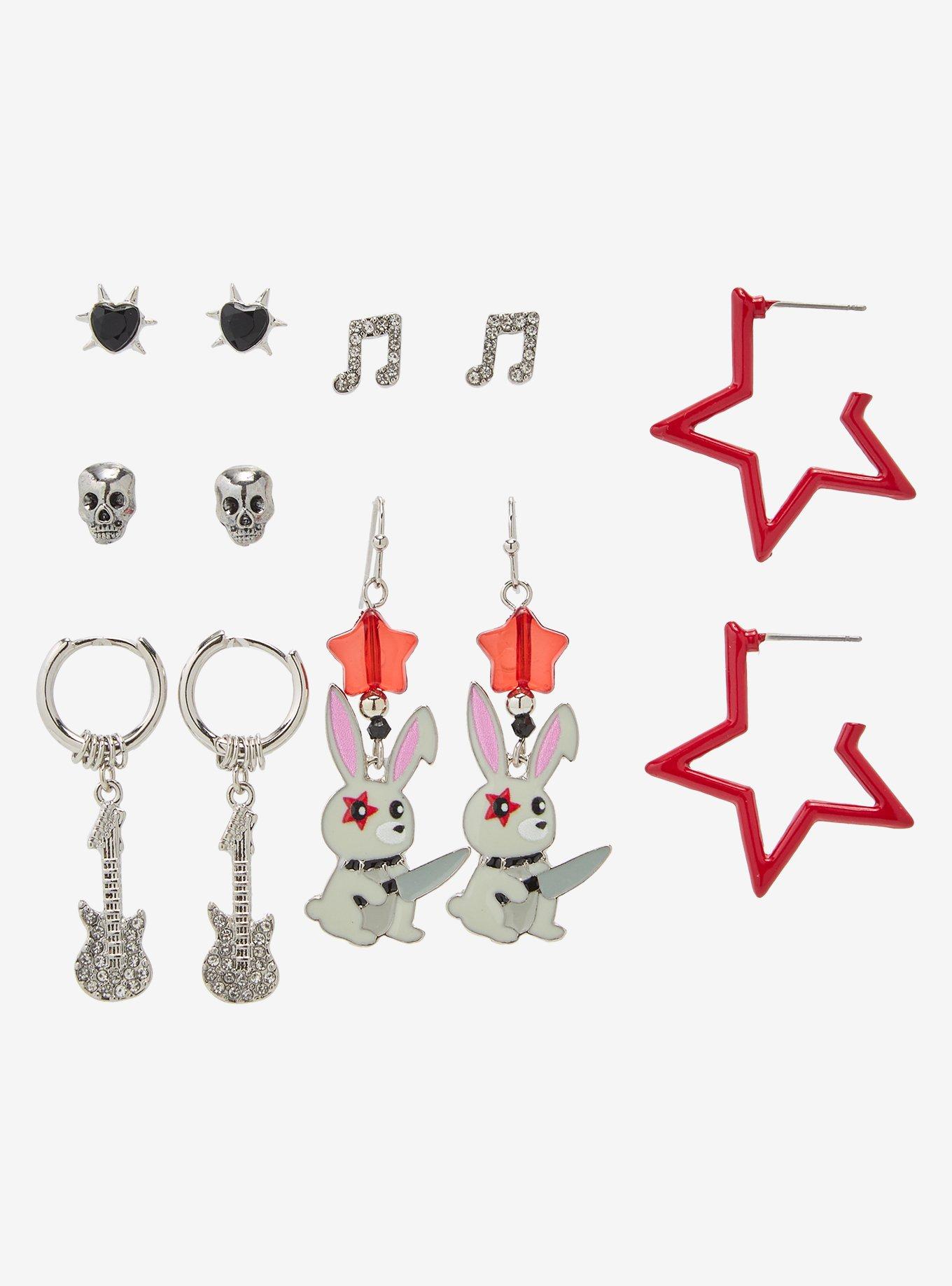 Punk Rock Bunny Earring Set, , hi-res