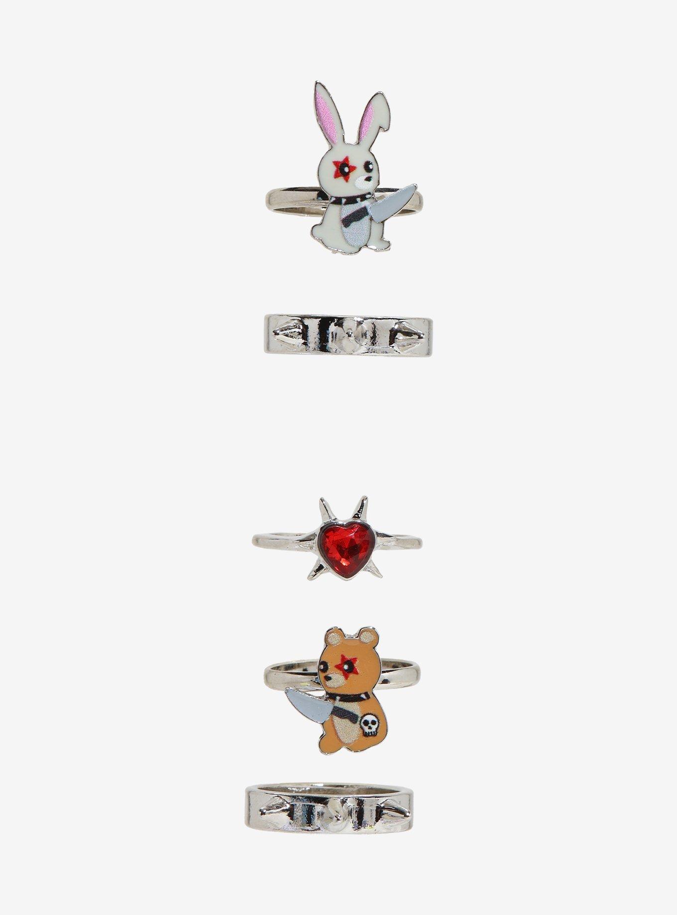 Punk 1 & Punk 2 Best Friend Ring Set, , hi-res