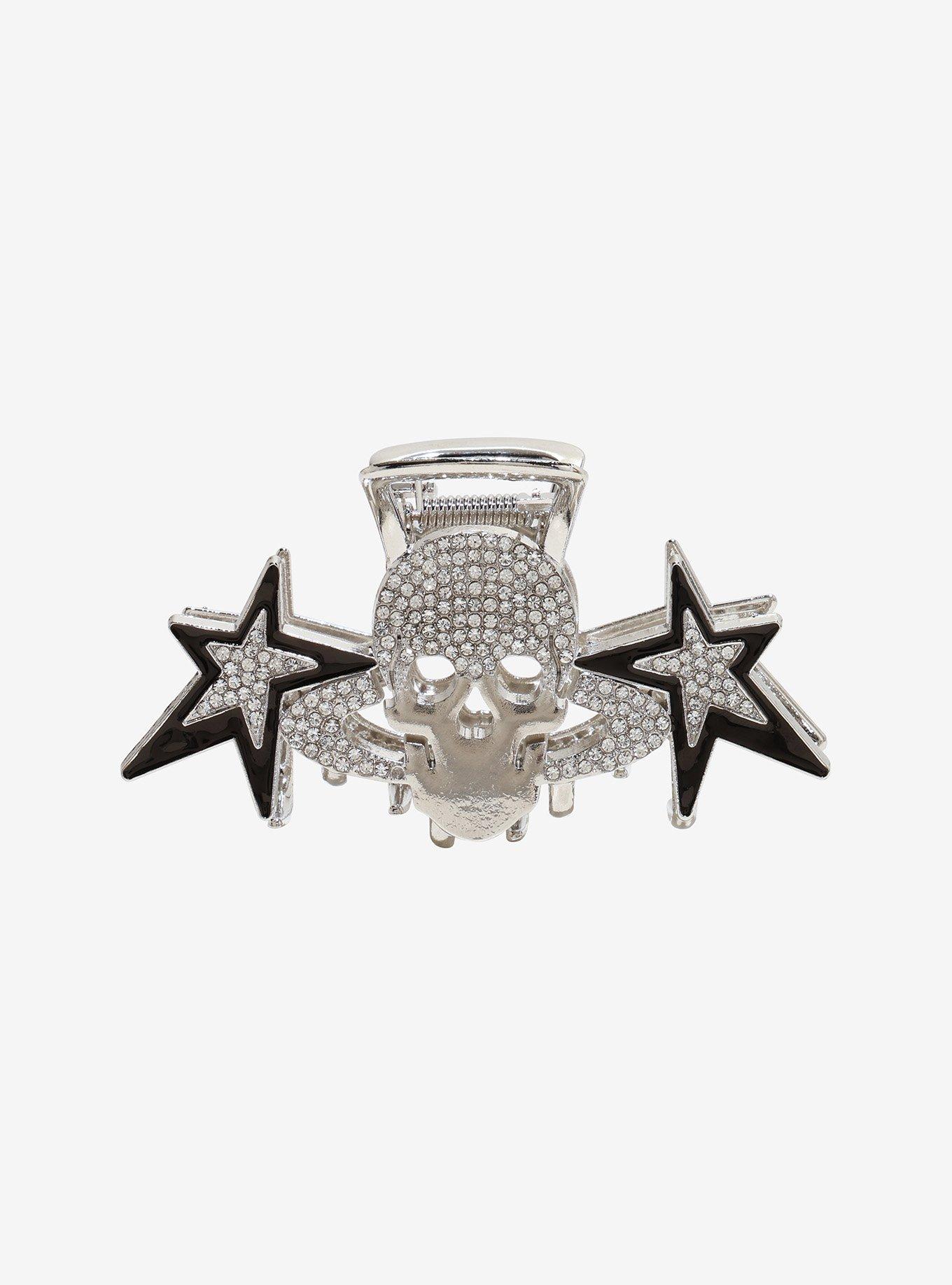 Bling Skull Star Claw Hair Clip, , hi-res