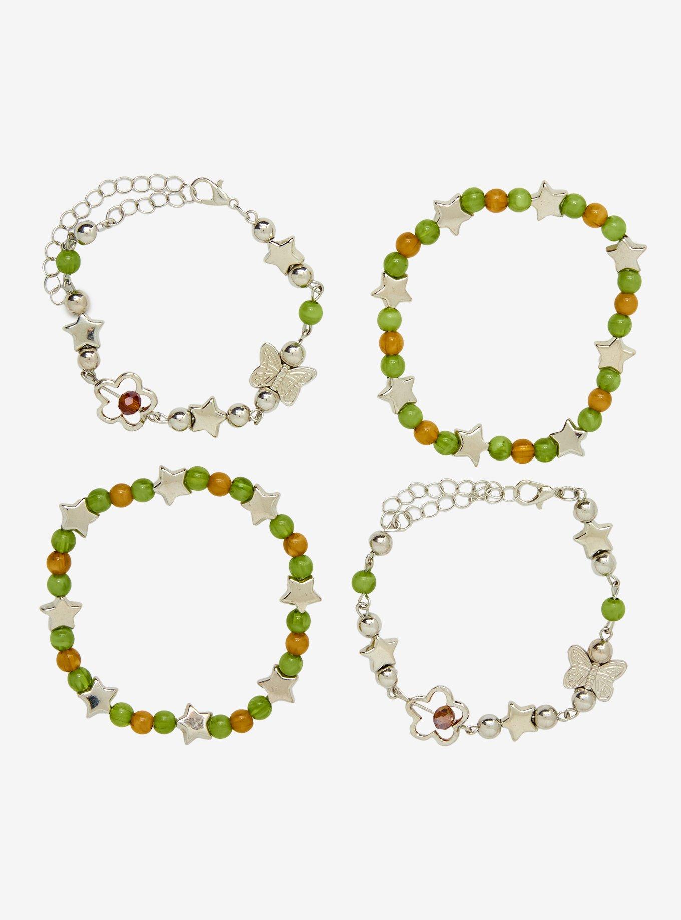 Thorn & Fable Earth Tone Star Flower Bracelet Set, , hi-res