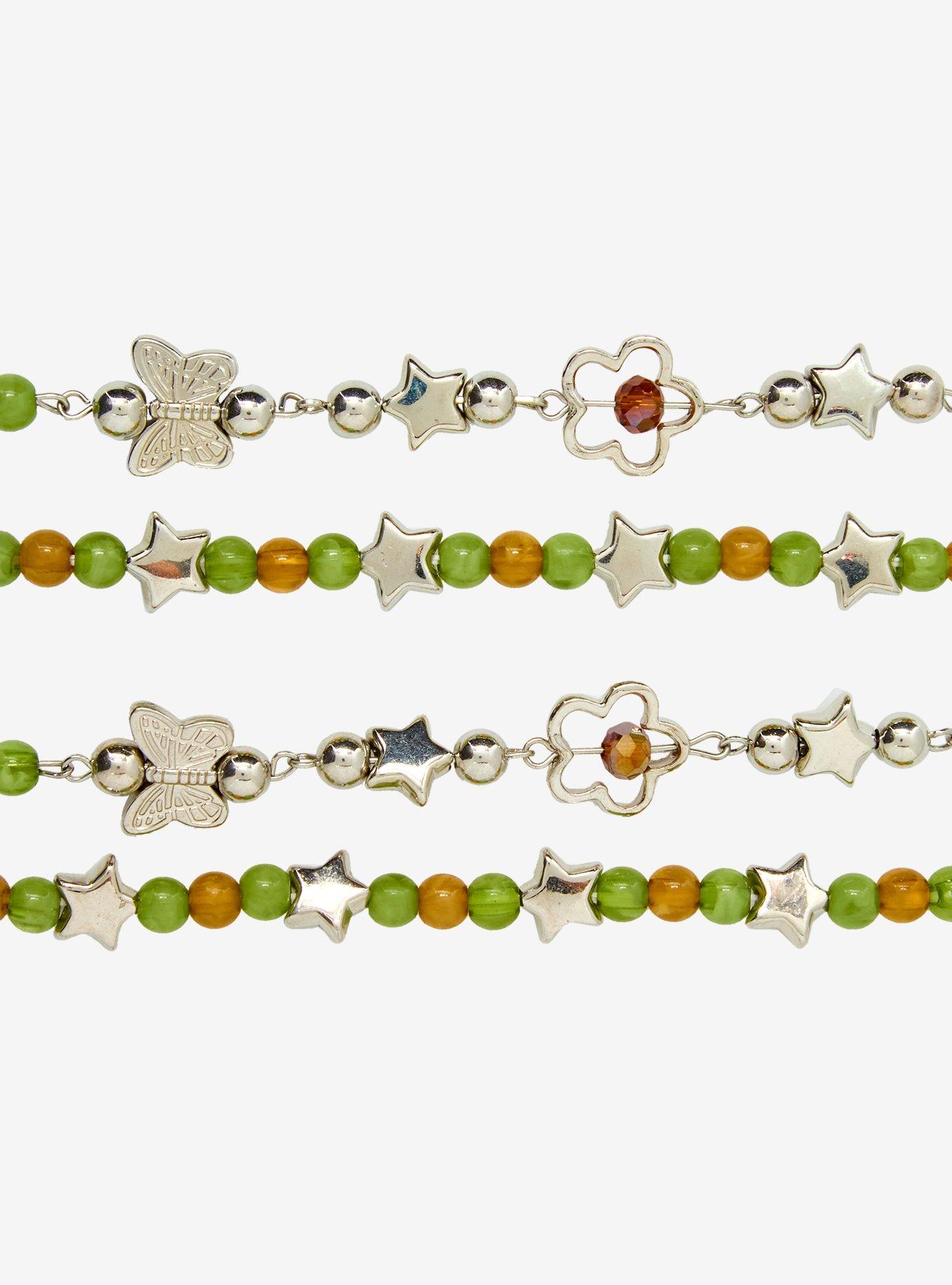 Thorn & Fable Earth Tone Star Flower Bracelet Set, , alternate
