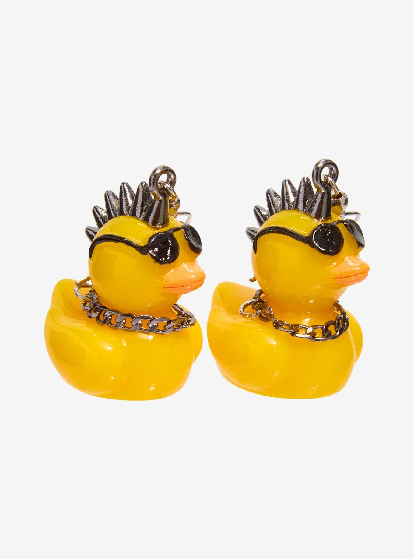Punk Rubber Duck Drop Earrings, , hi-res