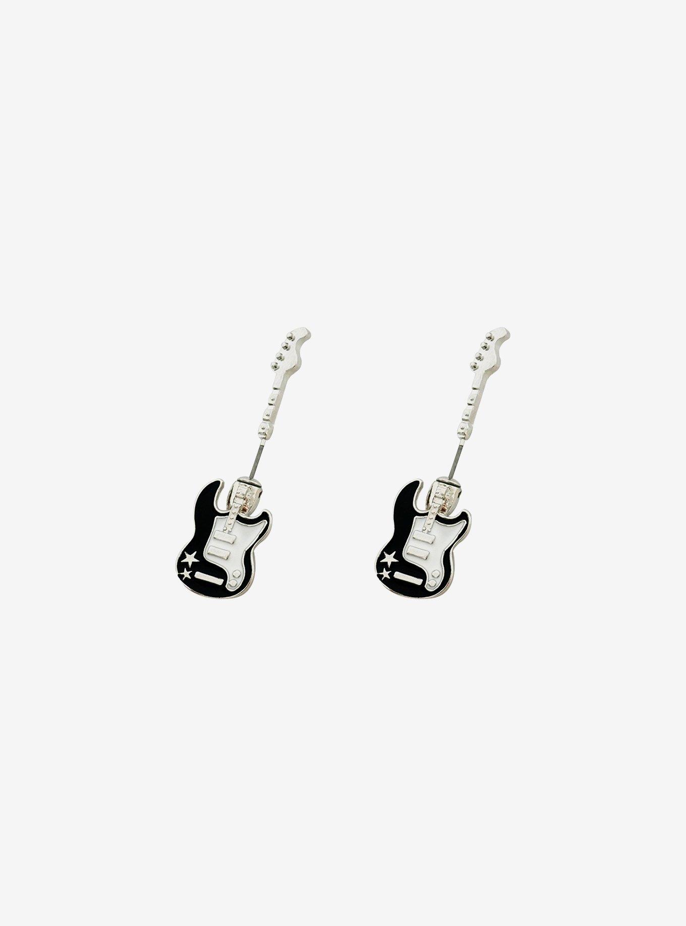 Social Collision Electric Guitar Front/Back Earrings, , hi-res