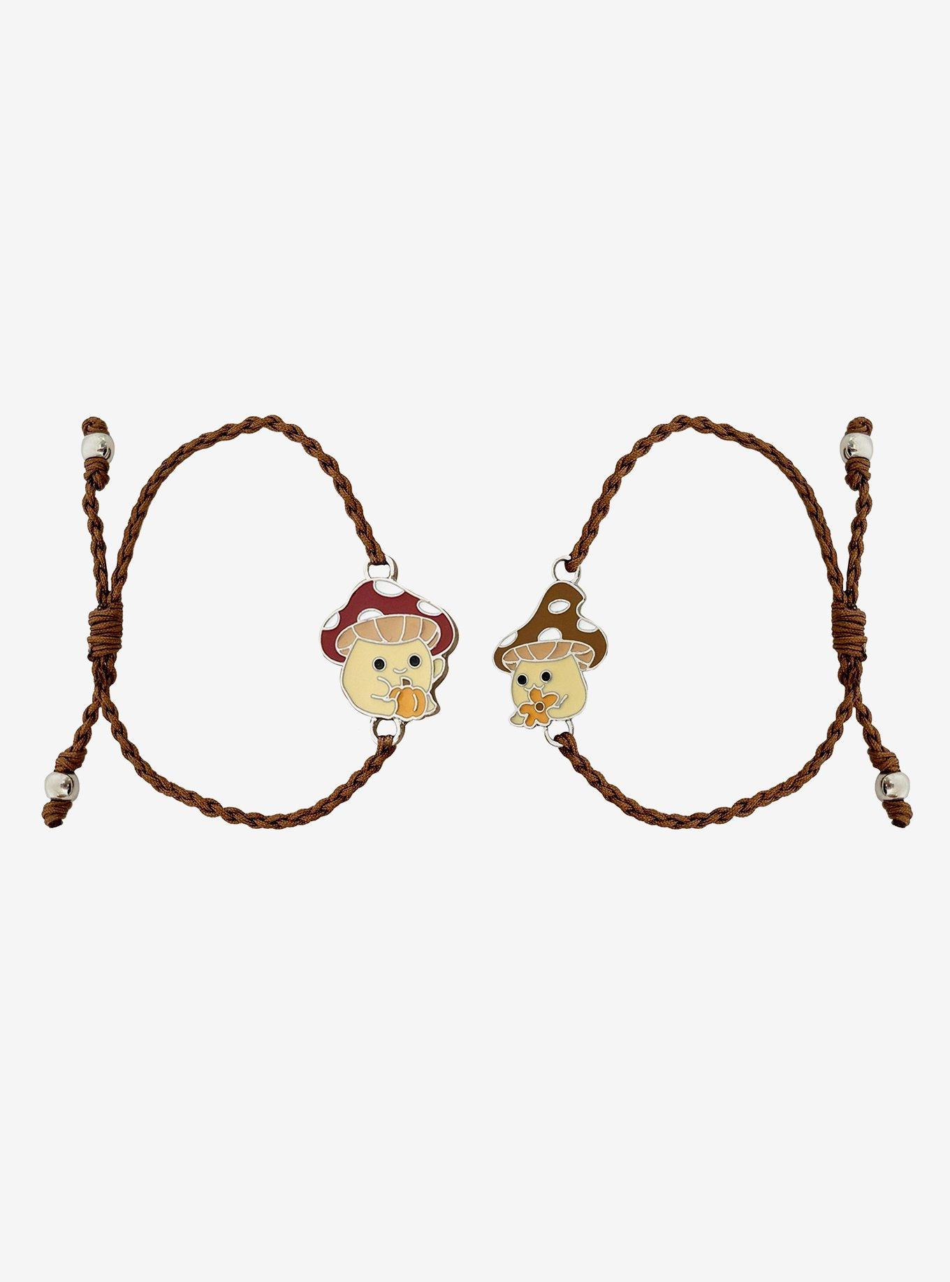 Thorn & Fable Mushrooms Best Friend Cord Bracelet Set, , hi-res