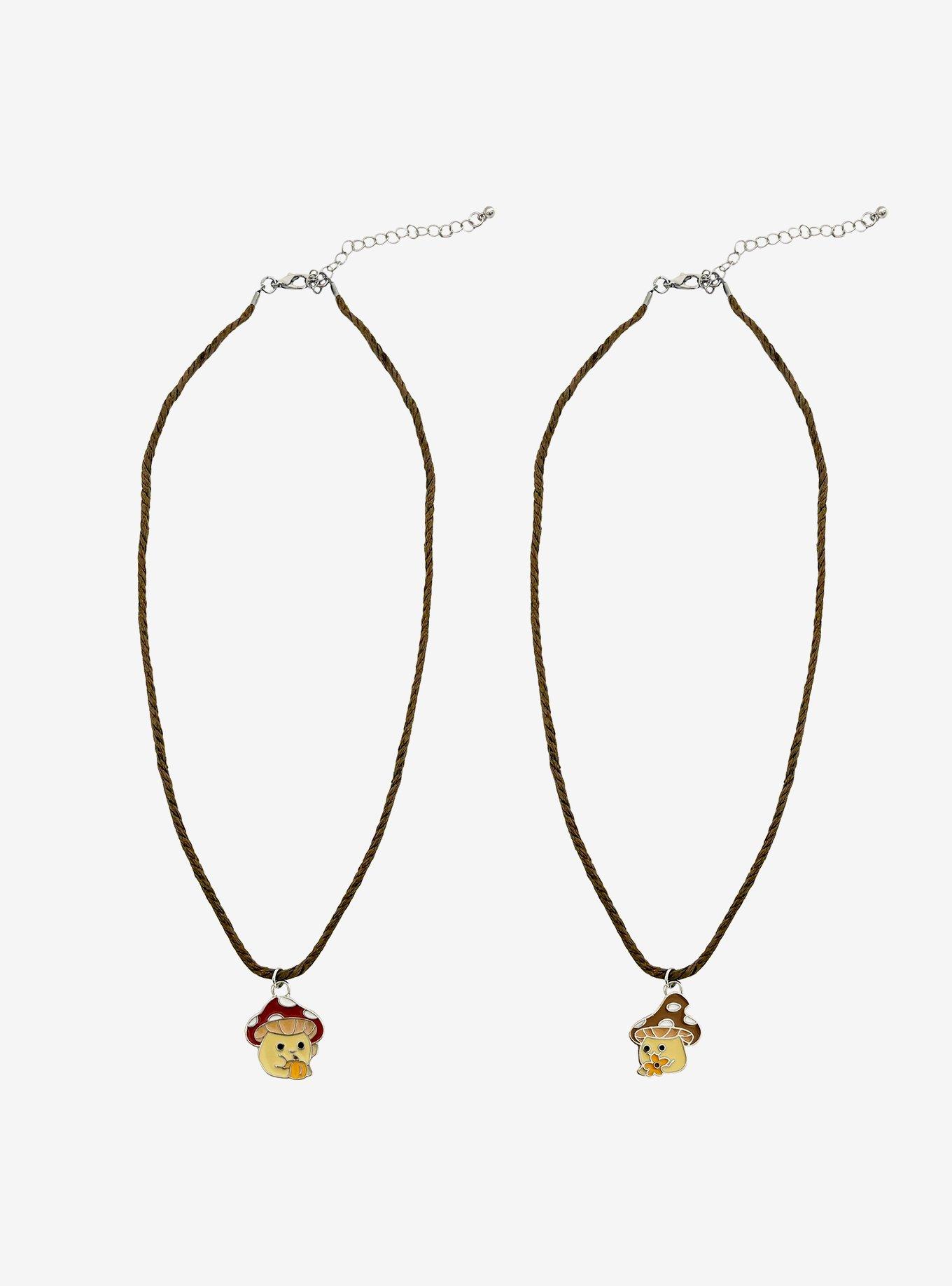 Thorn & Fable Mushrooms Best Friend Cord Necklace Set, , hi-res