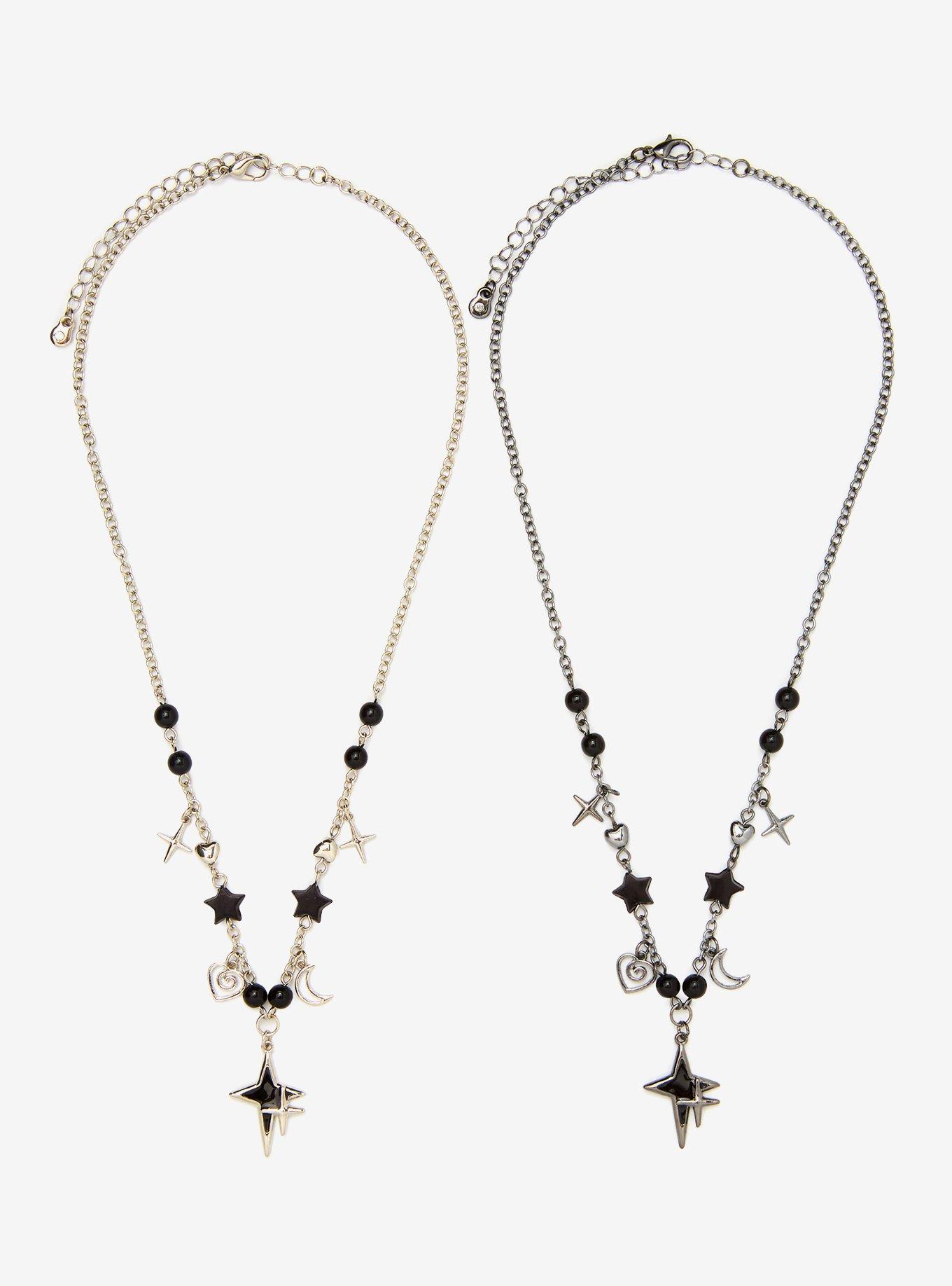 Star Heart Moon Charm Best Friend Necklace Set, , hi-res