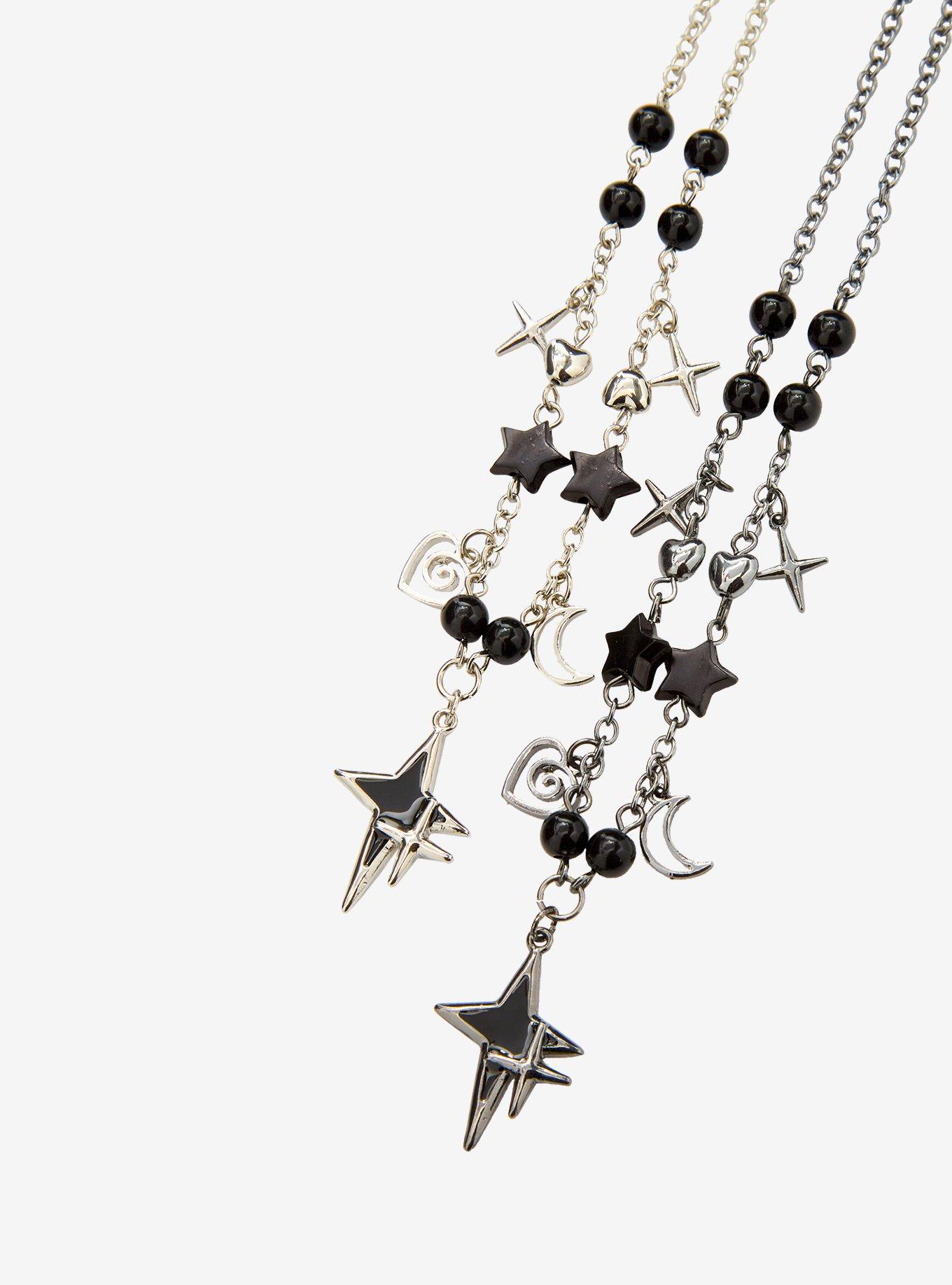 Star Heart Moon Charm Best Friend Necklace Set, , alternate