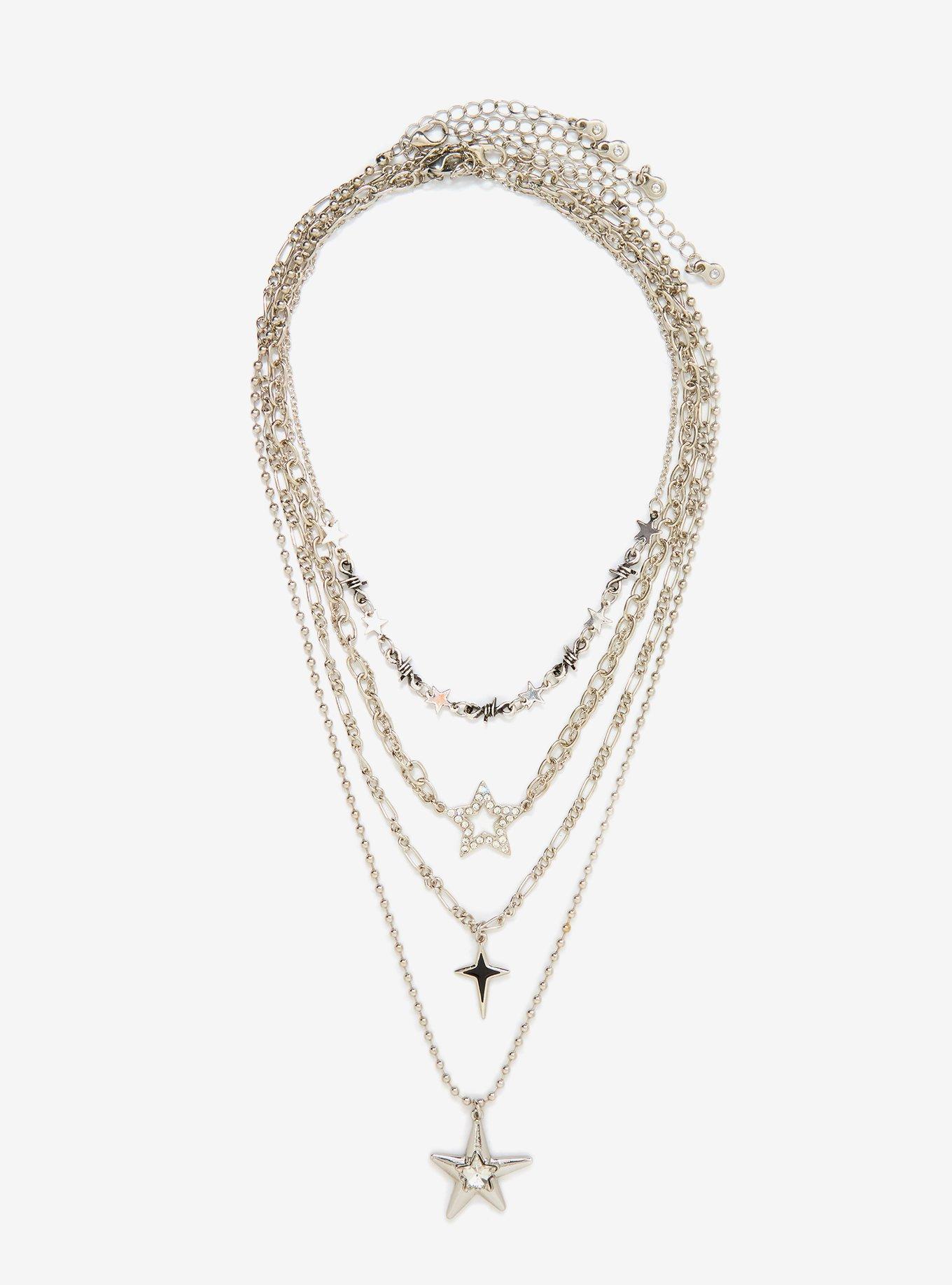 Star Pendants Chain Necklace Set, , hi-res