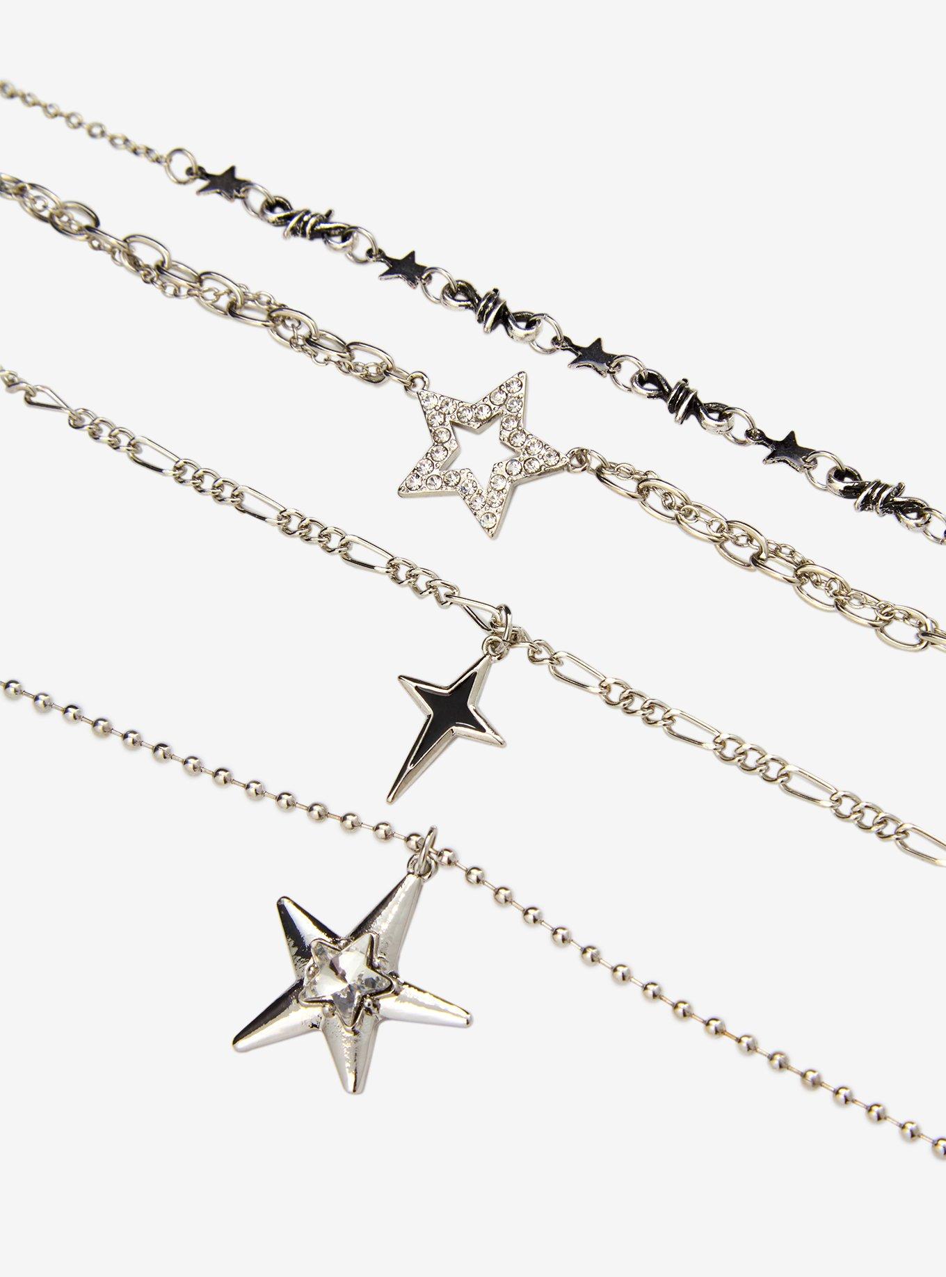 Star Pendants Chain Necklace Set, , alternate