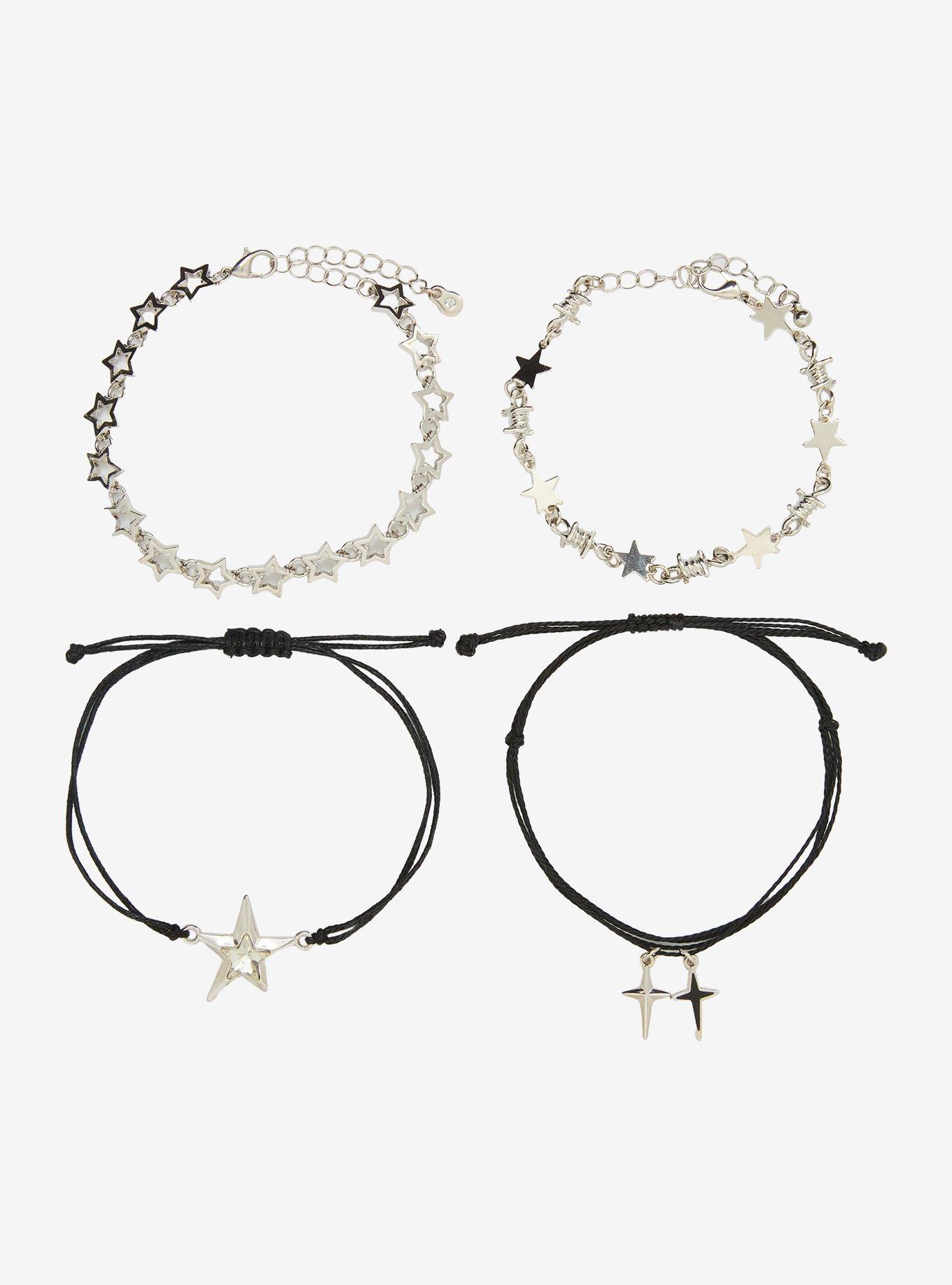 Star Charm Cord & Chain Bracelet Set, , hi-res