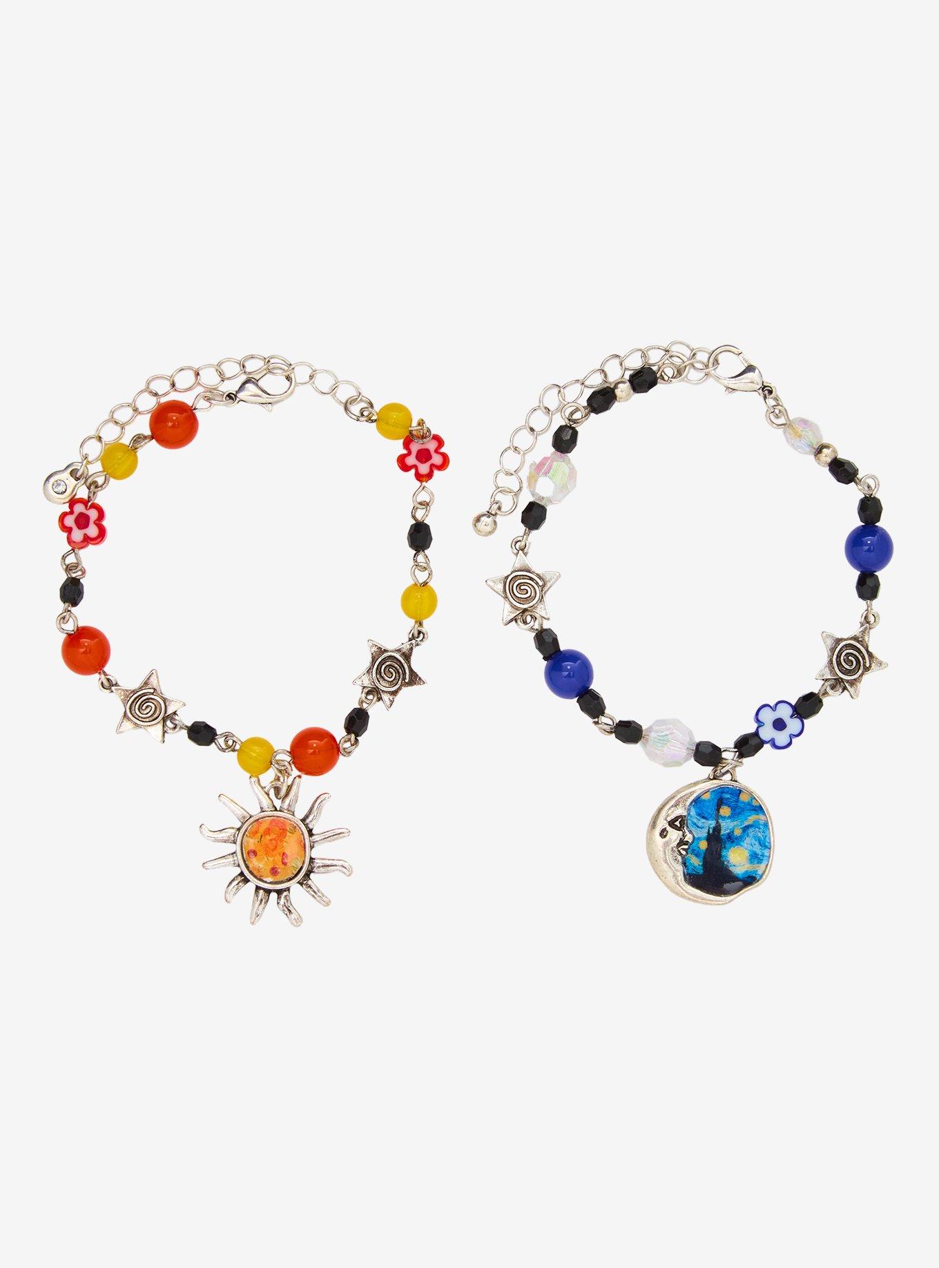 Thorn & Fable Starry Night Celestial Best Friend Bead Bracelet Set, , hi-res