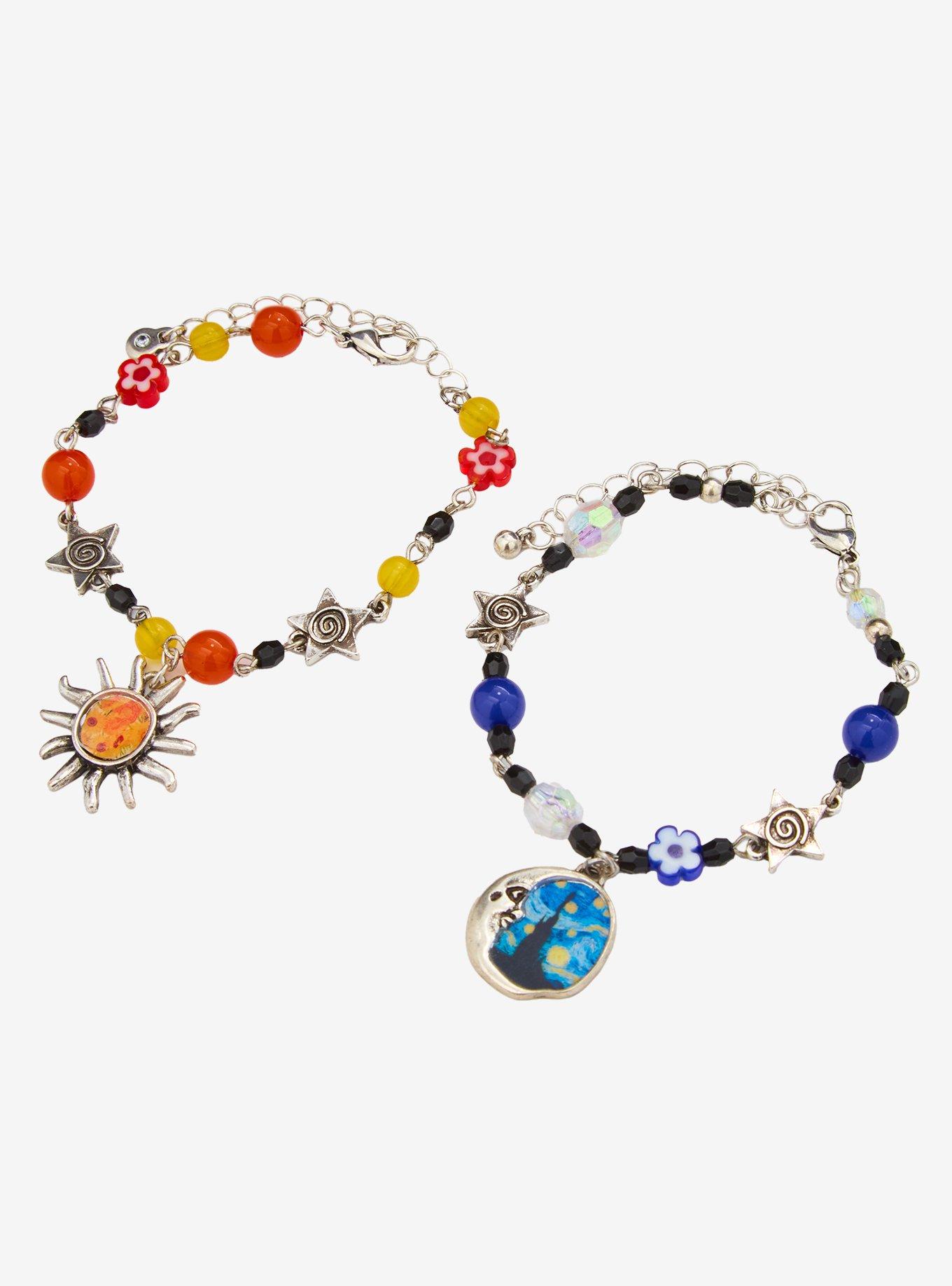 Thorn & Fable Starry Night Celestial Best Friend Bead Bracelet Set, , alternate