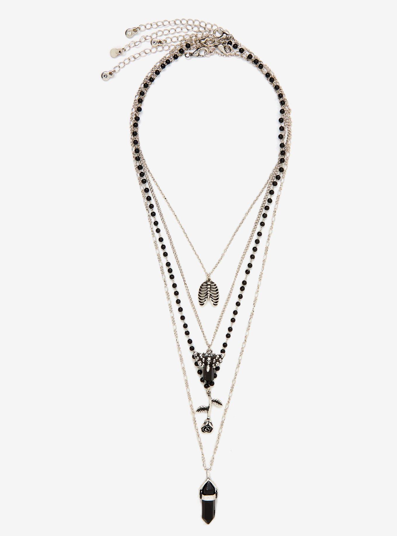 Cosmic Aura Rib Cage Death Moth Necklace Set, , hi-res