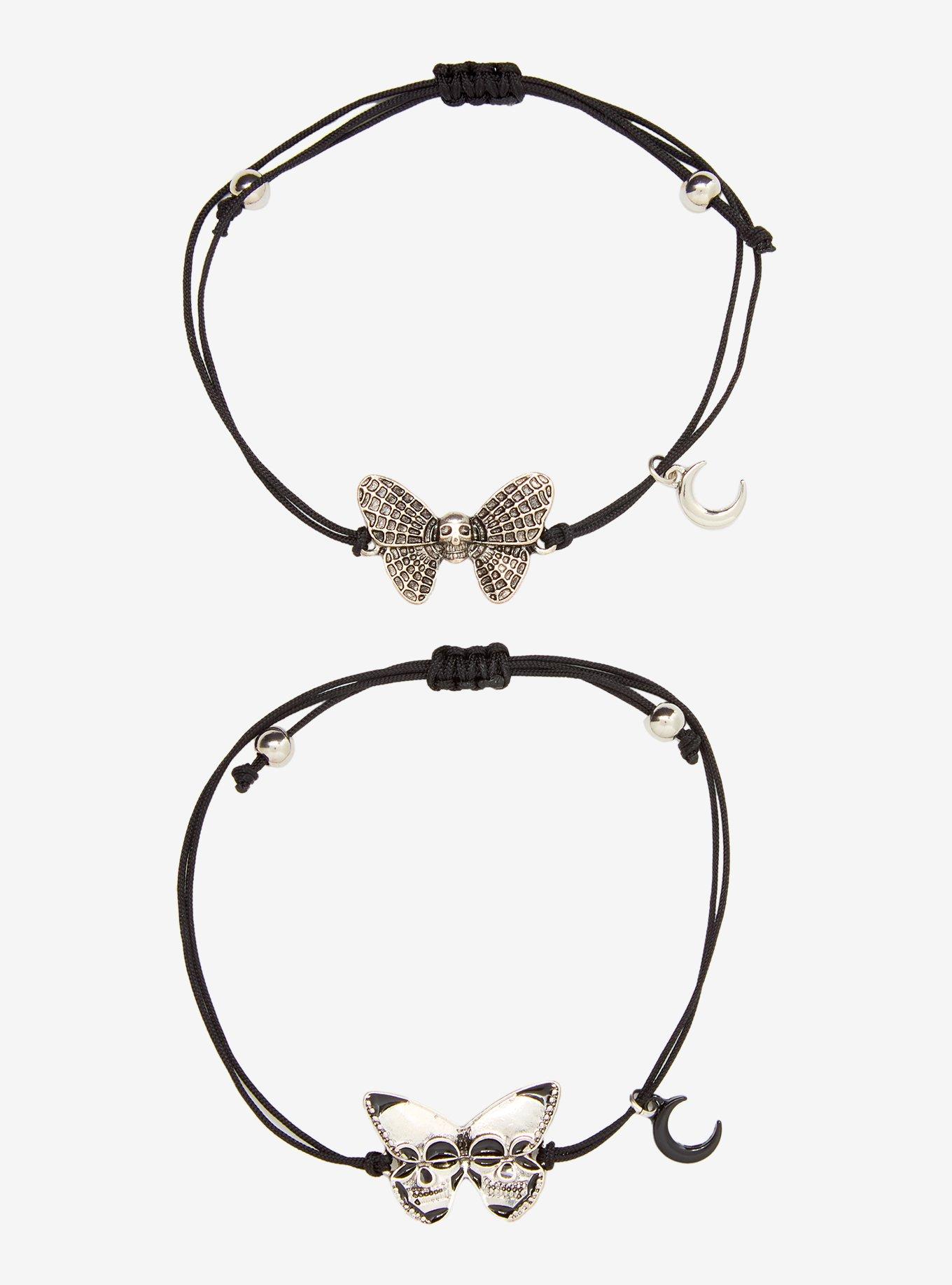 Cosmic Aura Skeleton Butterfly Best Friend Cord Bracelet Set, , alternate