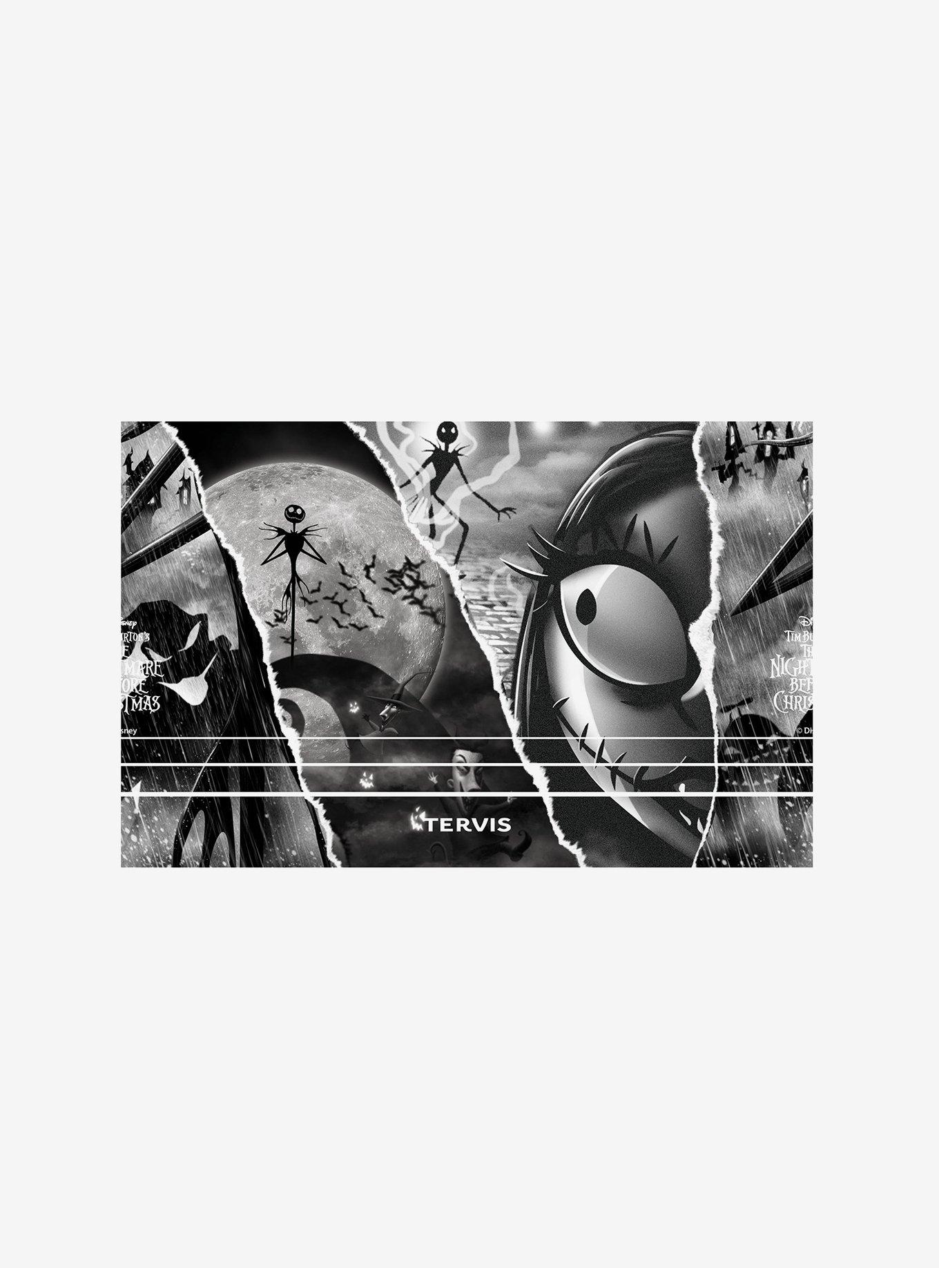 Disney Nightmare Before Christmas Torn Collage Triple Insulated Tumbler Travel Cup, , alternate