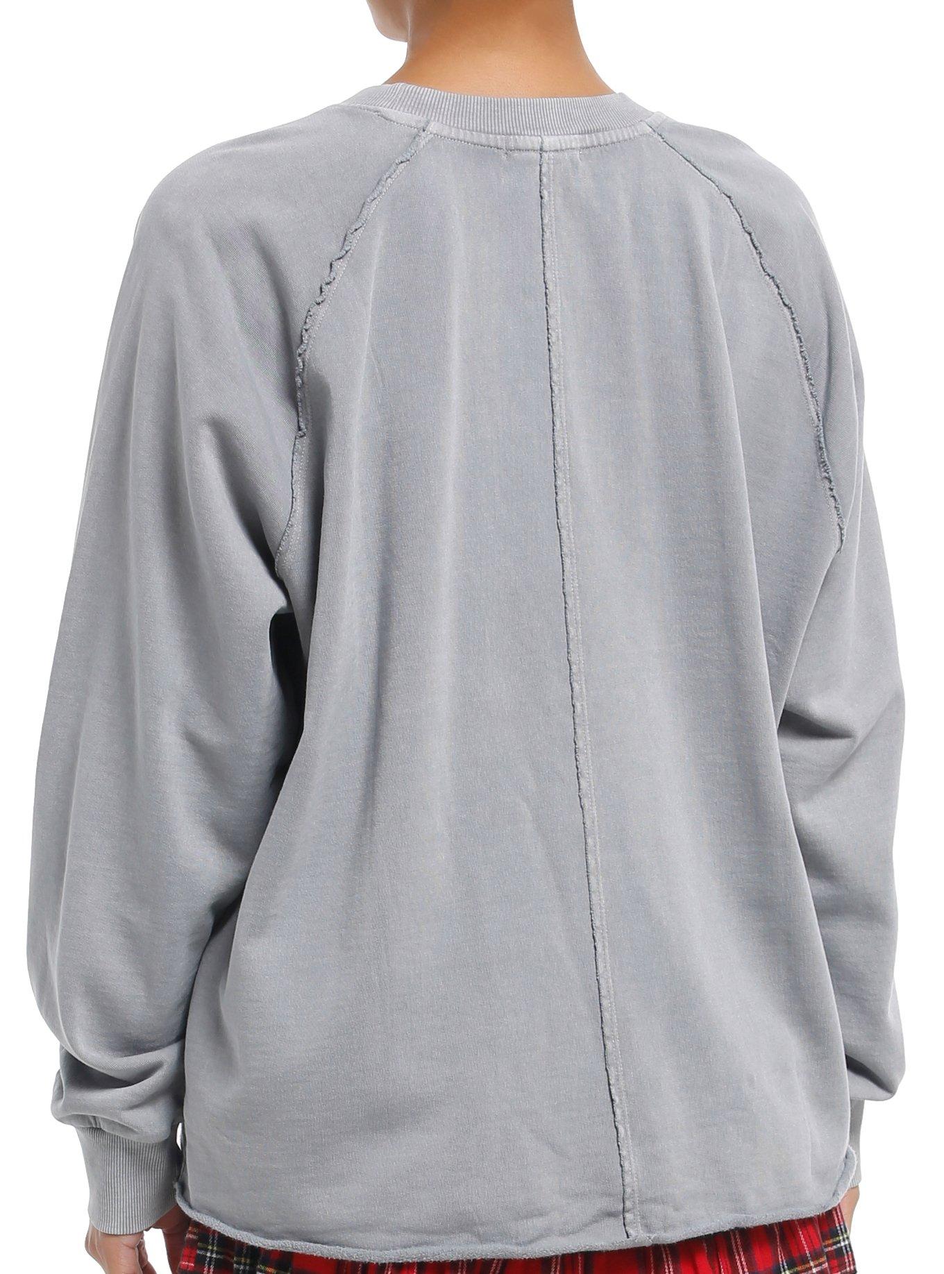 Green Day Dookie Girls Crop Sweatshirt, GREY, alternate