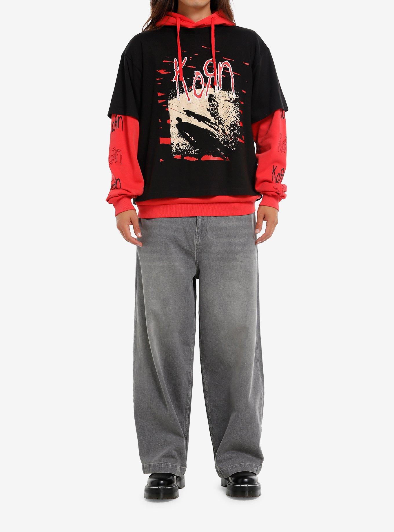 Korn Self-Titled Twofer Hoodie, RED, alternate
