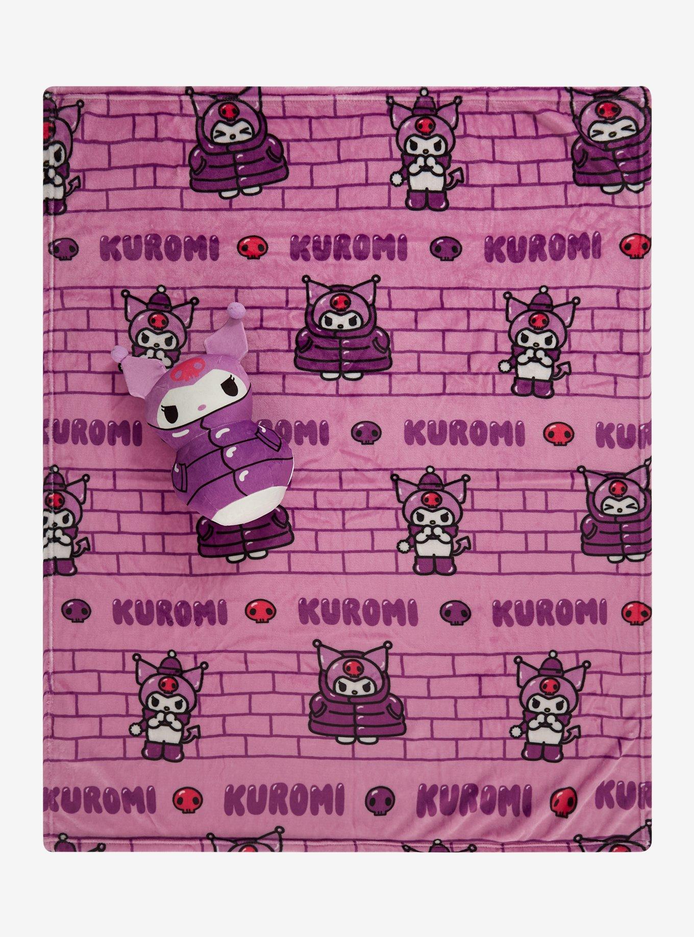 Kuromi Puffer Jacket Pillow & Throw Blanket Set, , hi-res