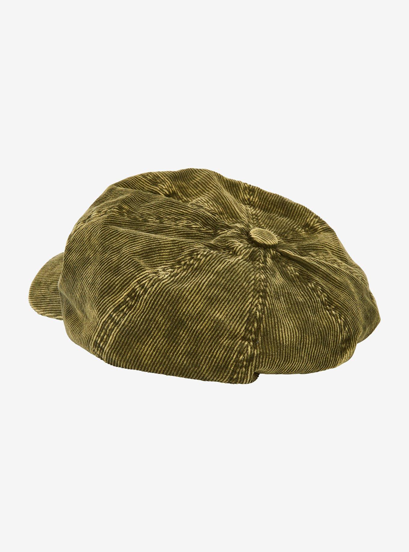 Green Corduroy Cabbie Hat, , alternate