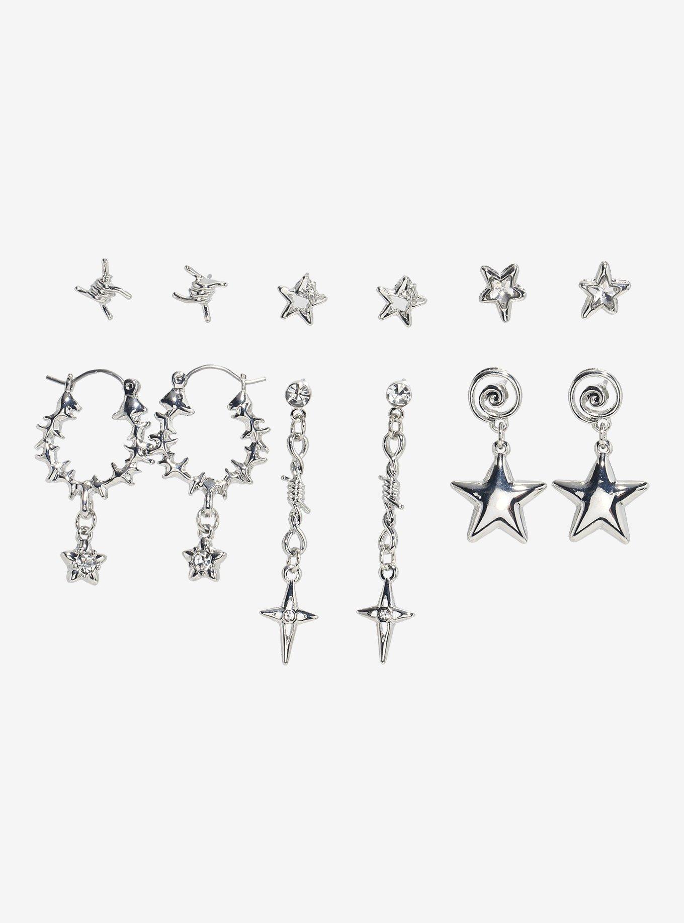 Spike Star Swirl Earring Set, , hi-res