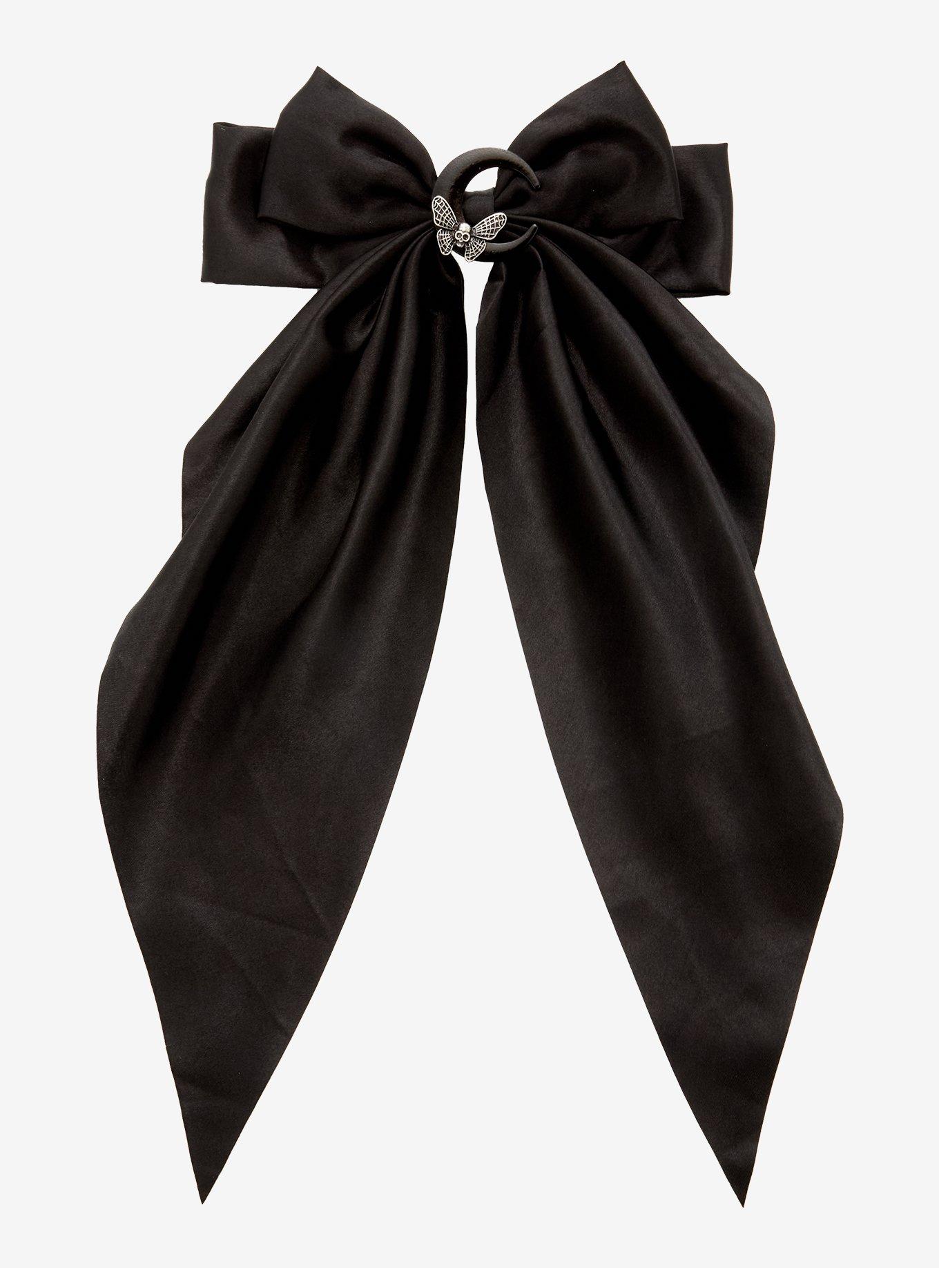 Skull Butterfly Moon Hair Bow, , hi-res