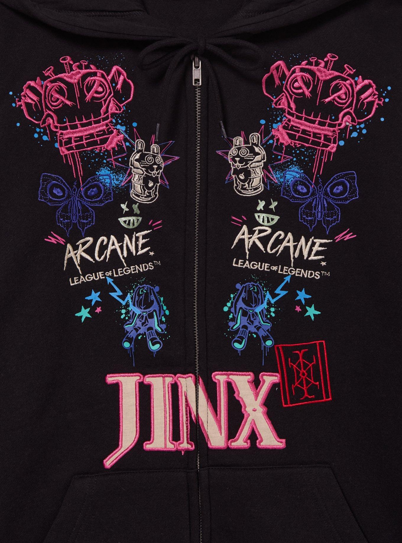 Arcane Jinx Icons Embroidered Zippered Hoodie - BoxLunch Exclusive, , hi-res