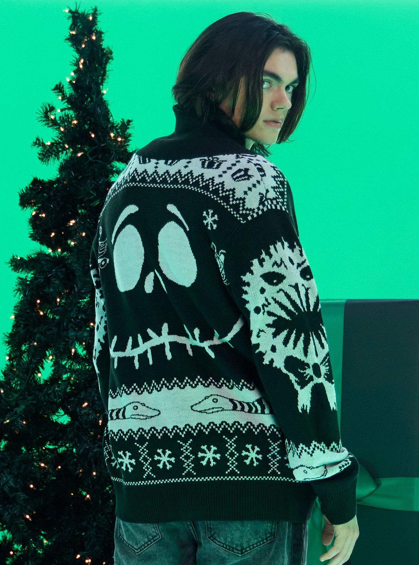 Our Universe The Nightmare Before Christmas Jack Fair Isle Cardigan, BLACK, alternate