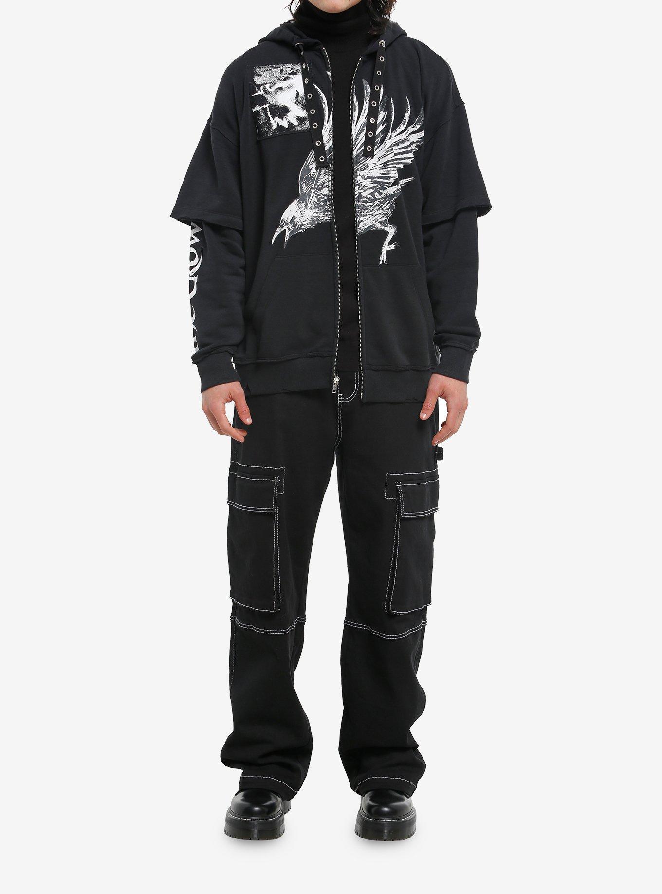 The Crow Distressed Twofer Hoodie, , hi-res