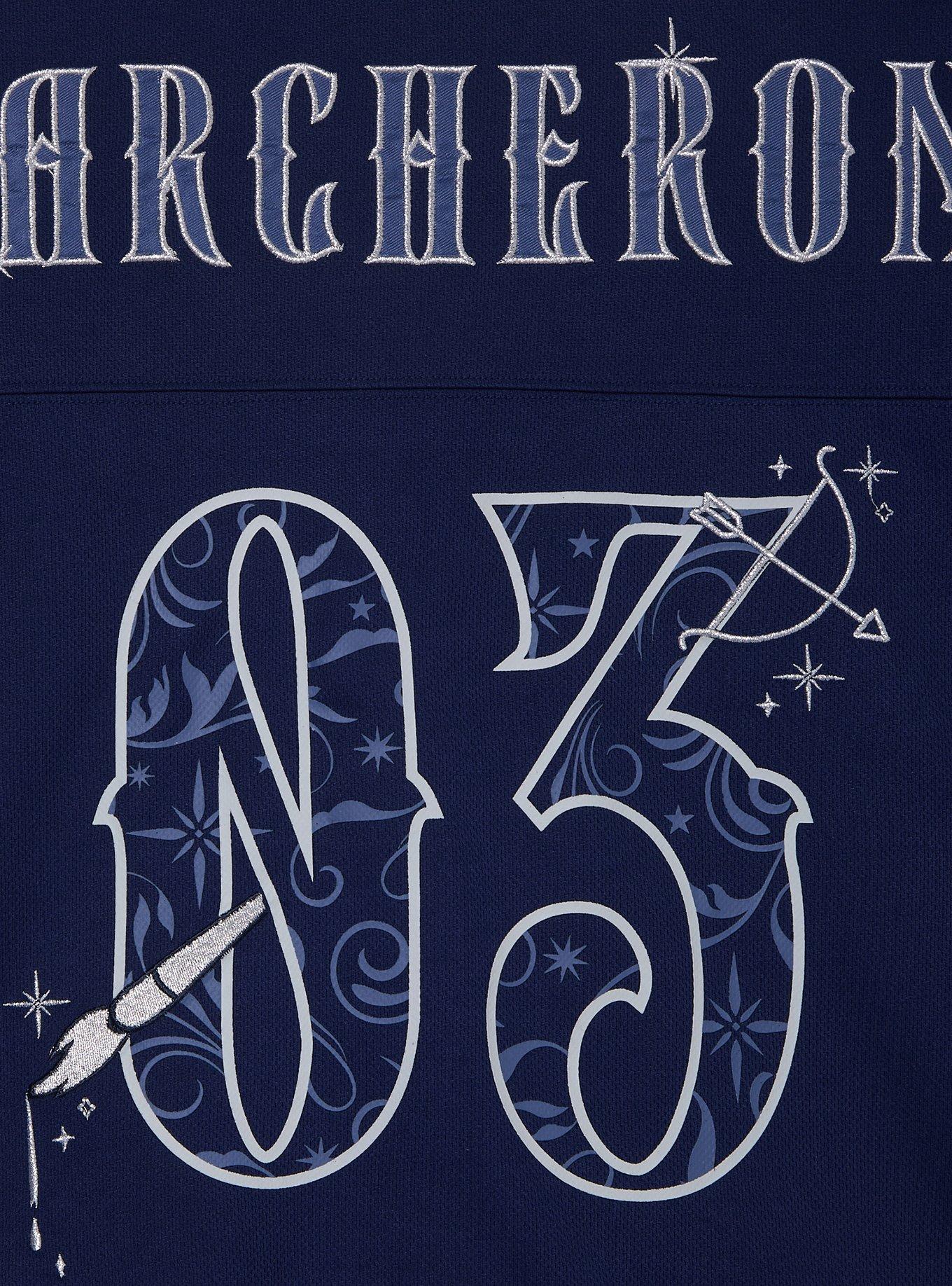 A Court of Thorns and Roses Feyre Archeron Women's Plus Size Cropped Football Jersey - BoxLunch Exclusive, DARK BLUE, alternate