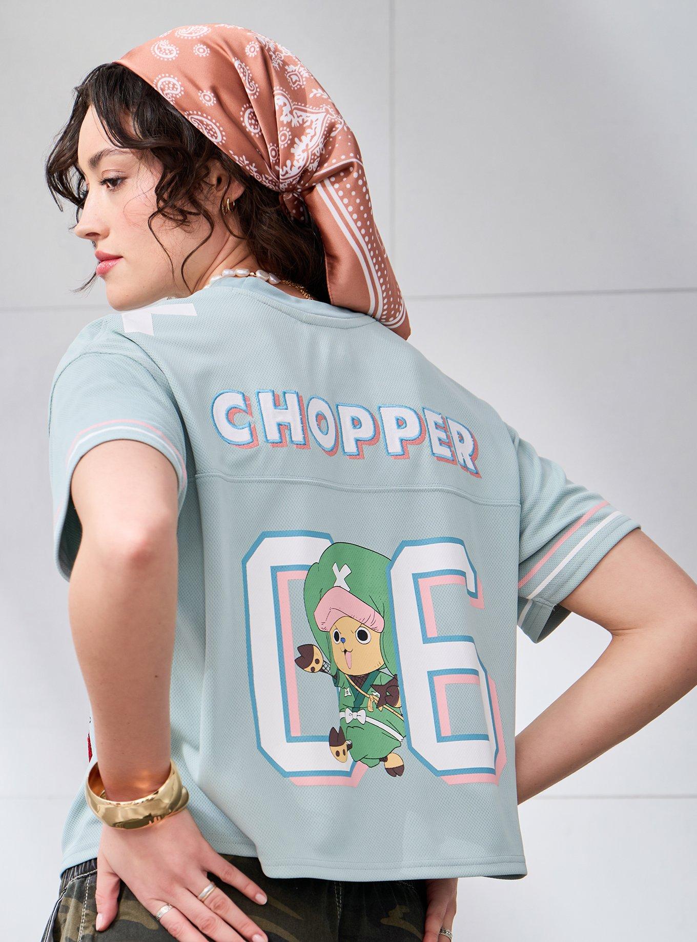 One Piece Chopper Women's Cropped Football Jersey &mdash; BoxLunch Exclusive, , hi-res